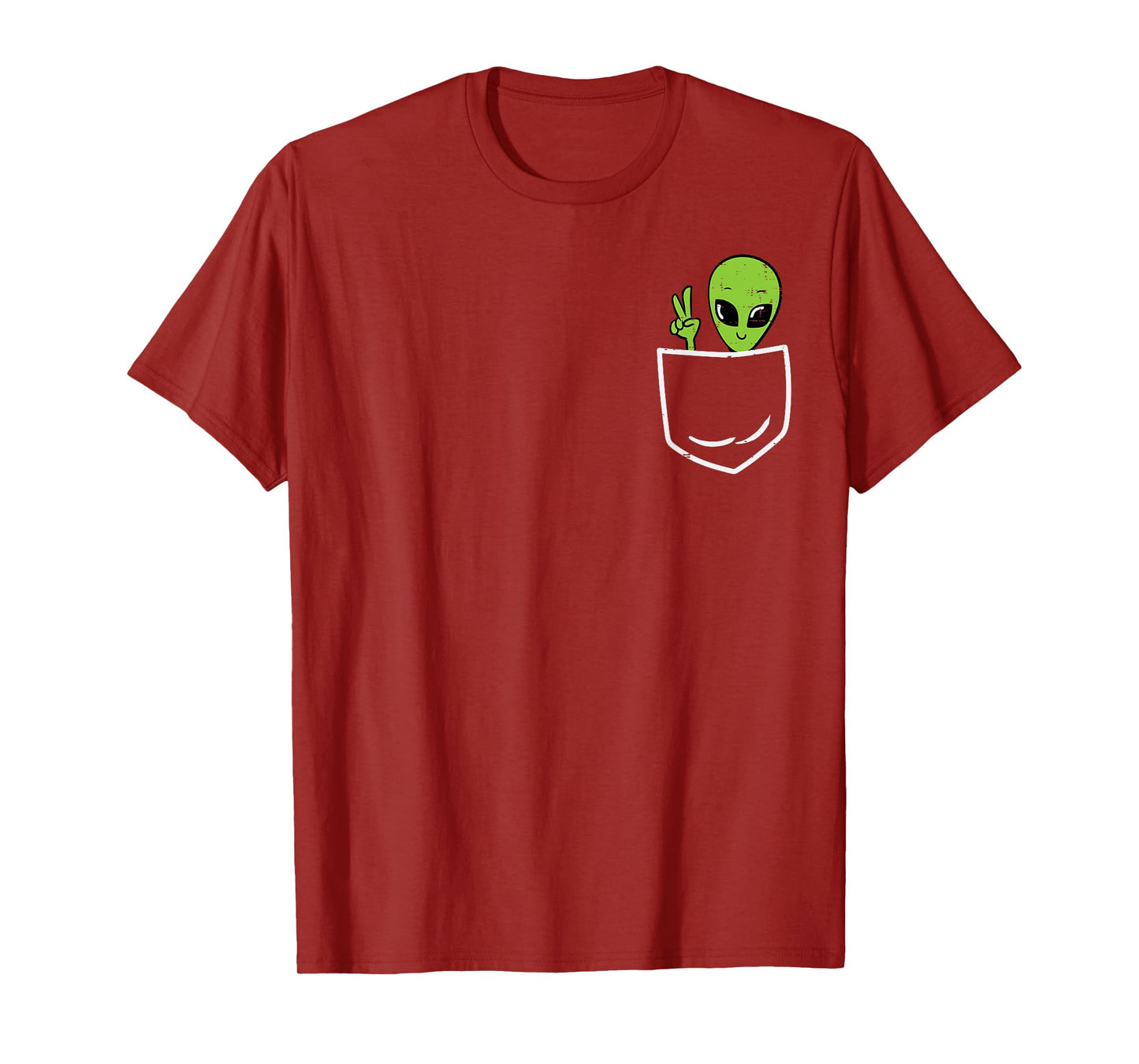 Alien Peace Pocket Ufo Extraterrestrial Space Men Women Kids T-Shirt