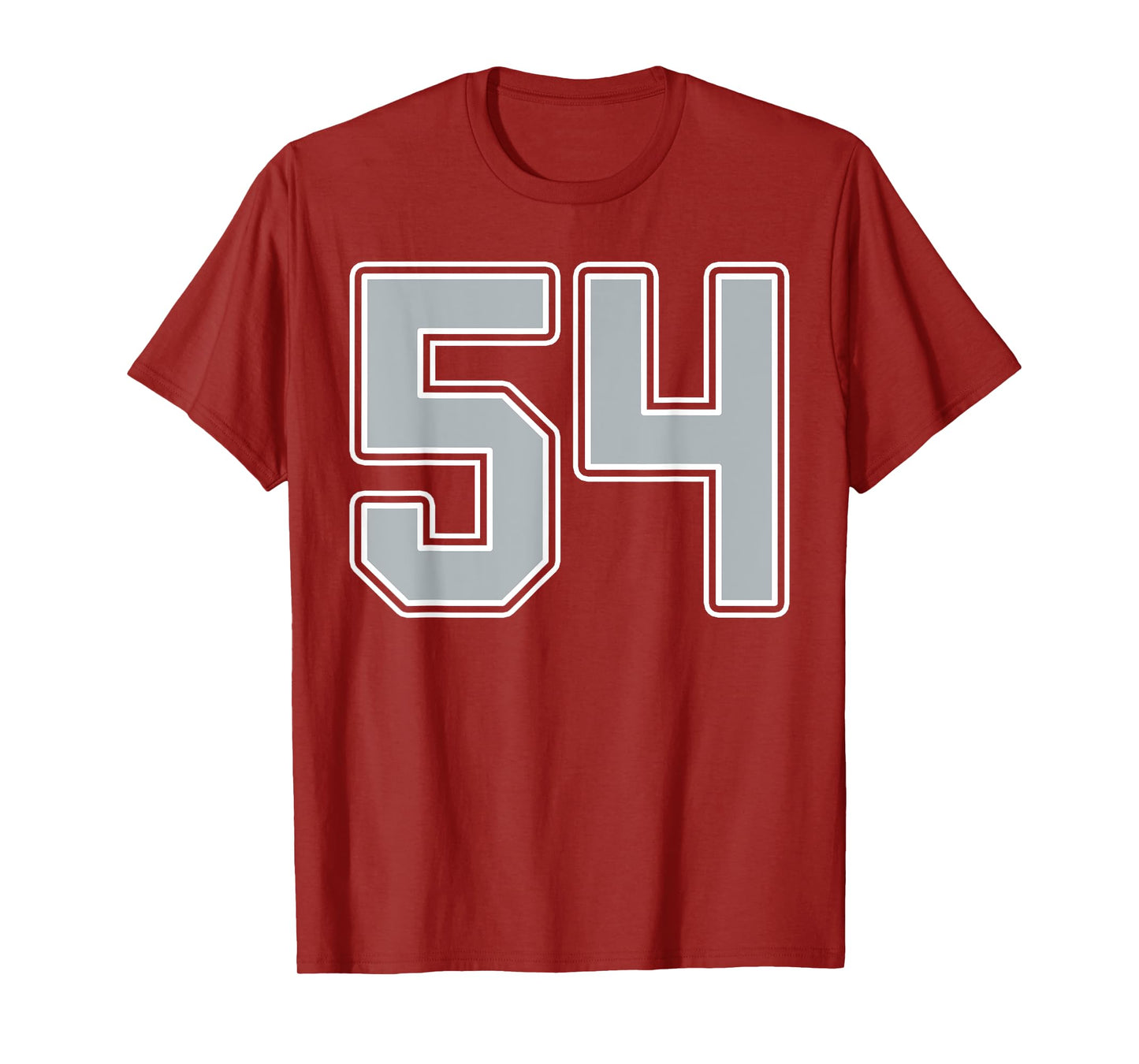 Silver Black White Number 54 Jersey Player Uniform #54 T-Shirt