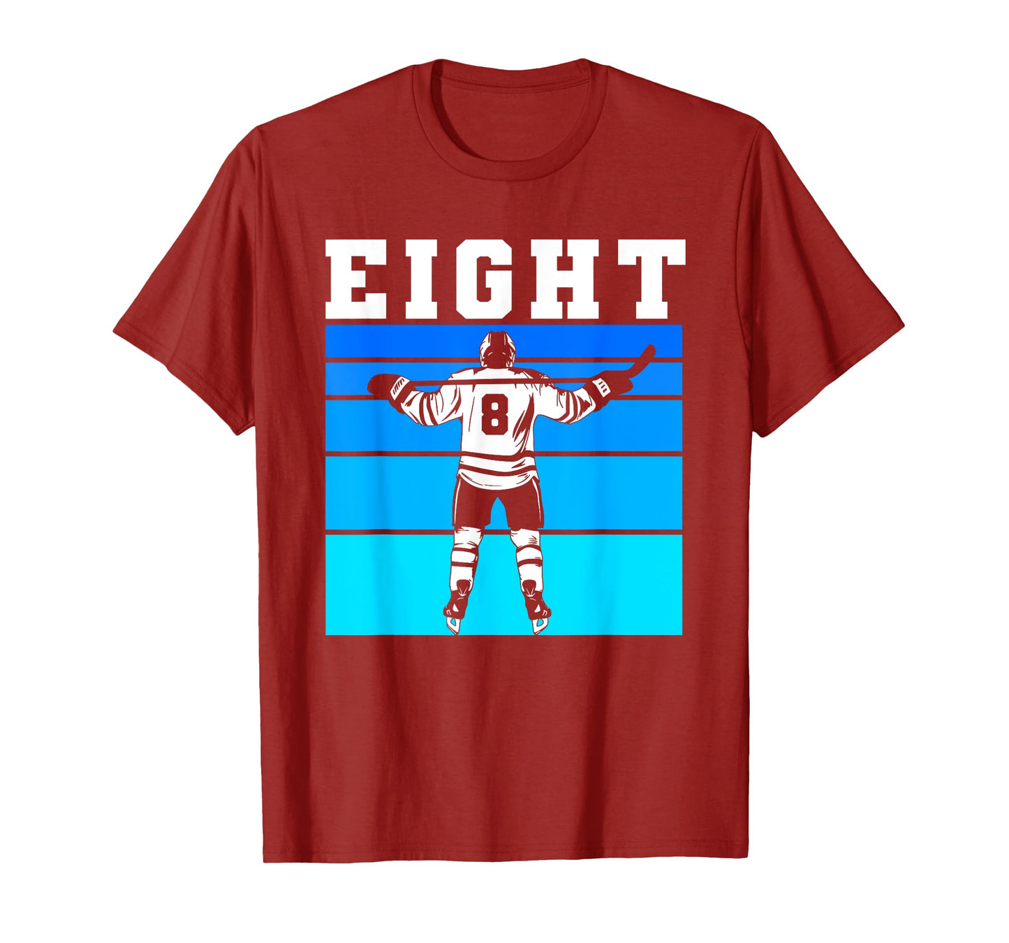 Hockey Boy 8th Birthday Eight Ice Hockey Birthday Party T-Shirt