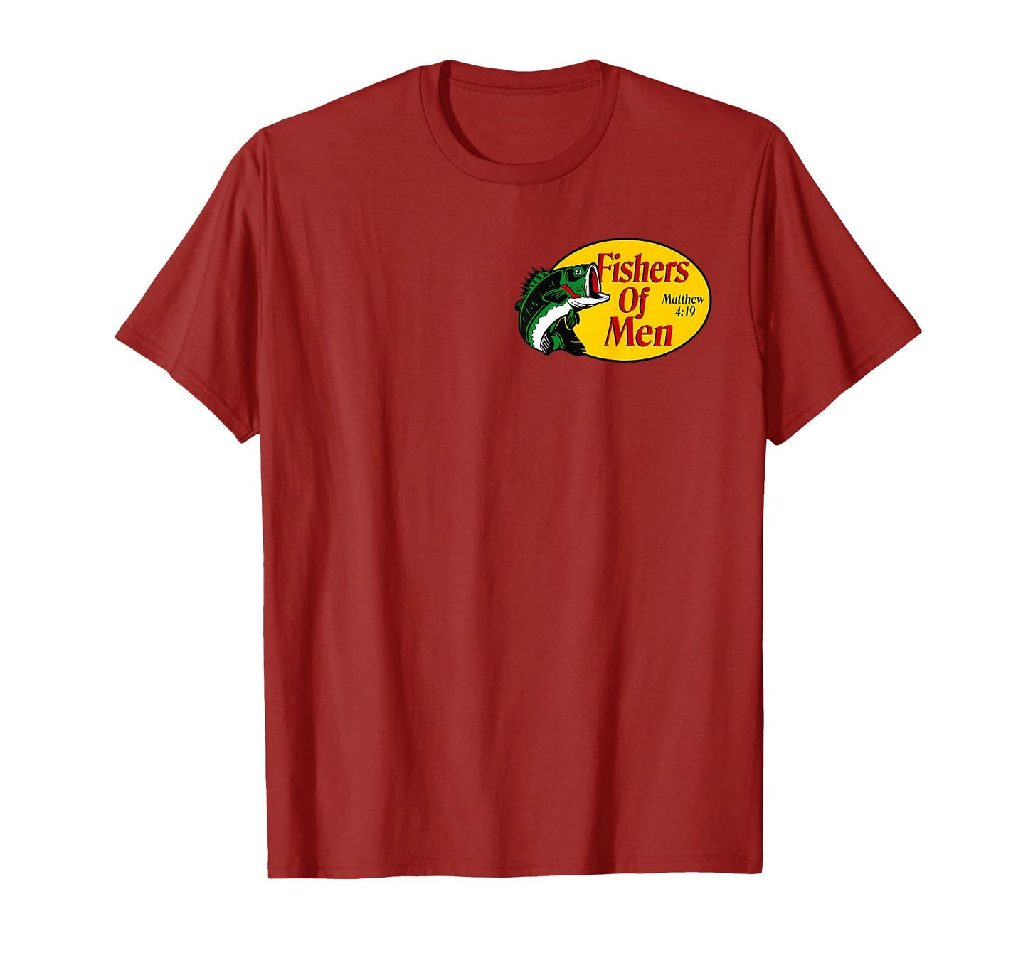 Fishers of Men Matthew 4:19 Christian Fishing Bible Verse T-Shirt