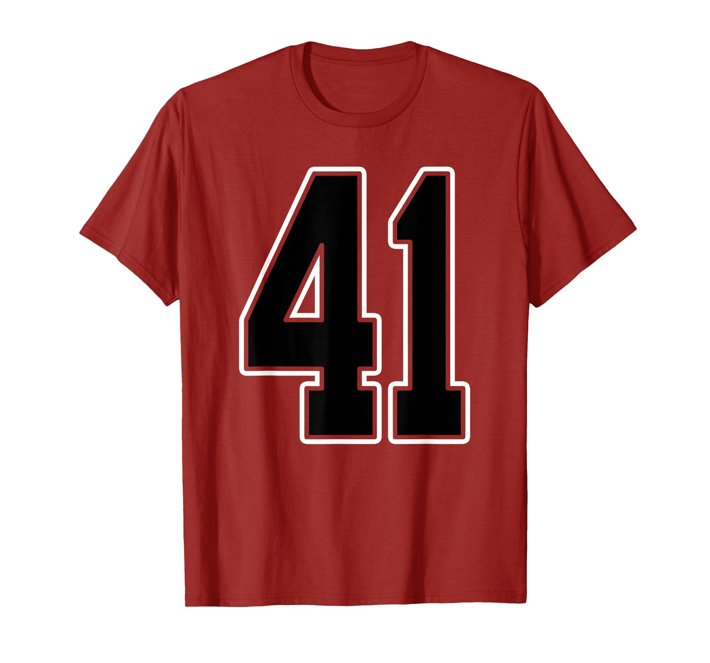 Black and White Number 41 Jersey Player Uniform #41 Fan T-Shirt