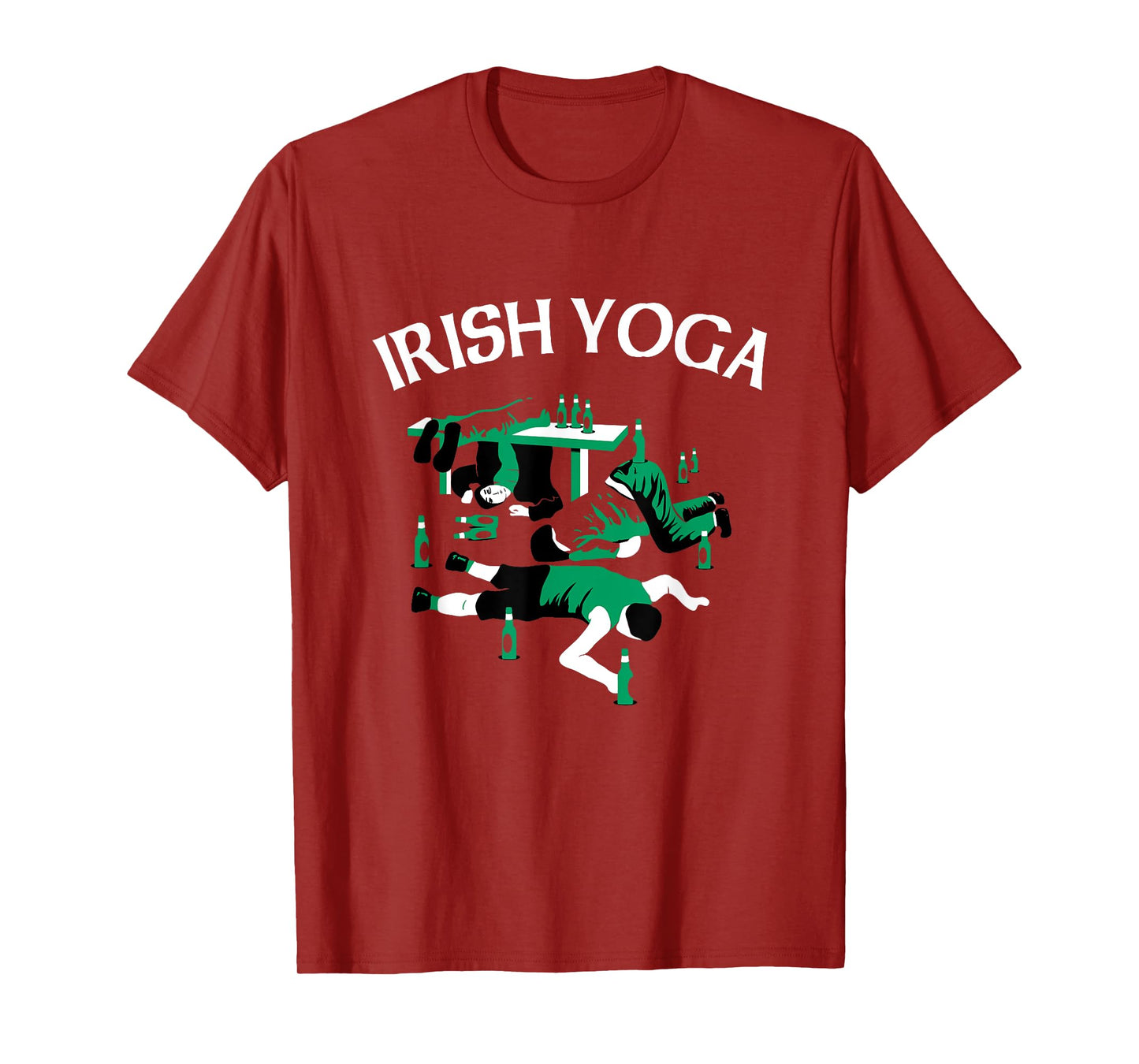 Calhoun Irish Yoga | St. Patrick's Day T-Shirt, Black, Small