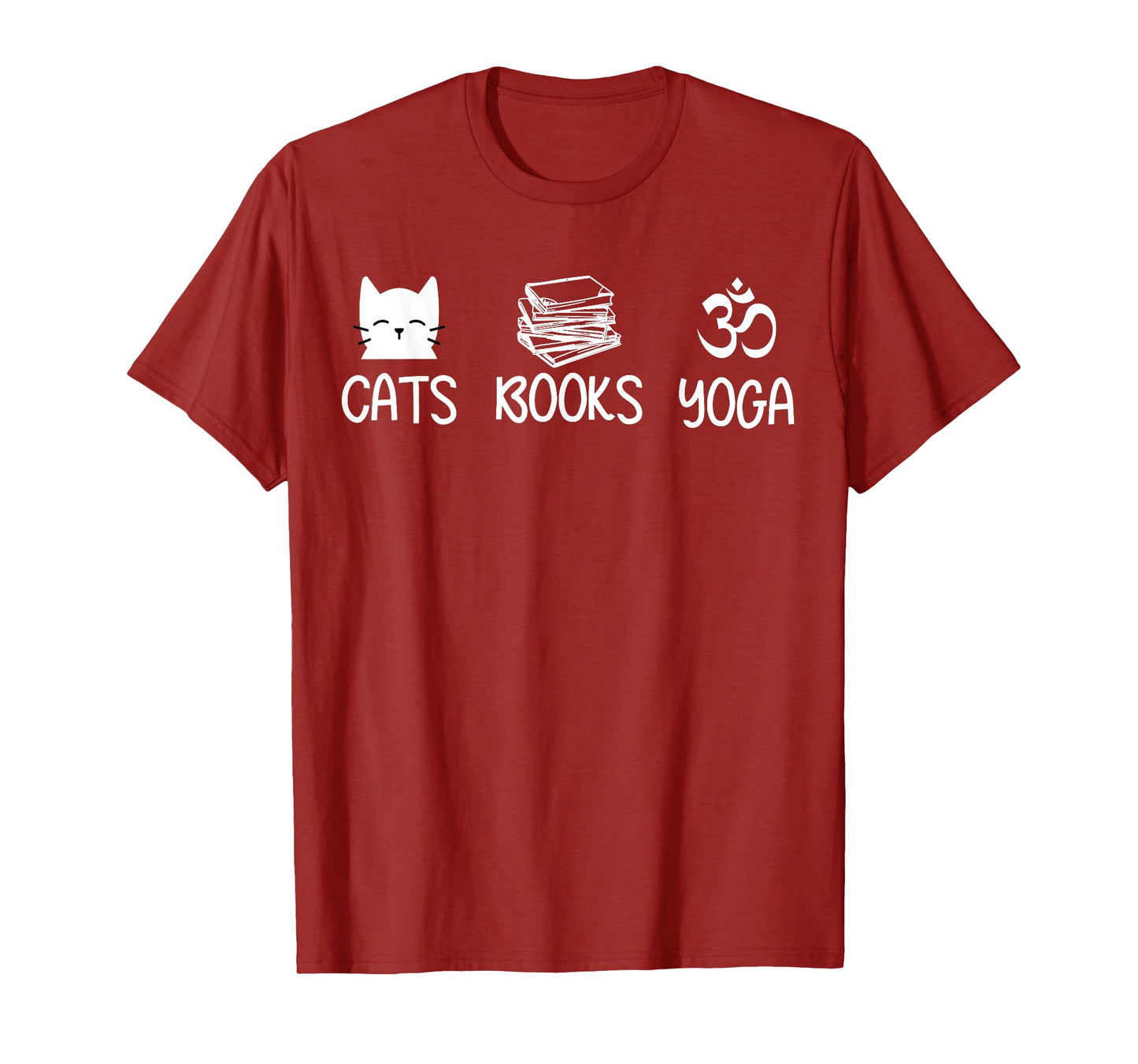 Cats Books Yoga Lover T Shirt Cat Reading Meditation Namaste Men Women Kids T-Shirt
