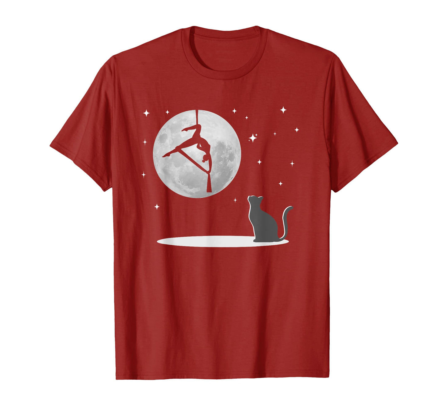 Fly Aerial Yoga Hammock Silks, Stars and Moon Cat, Cat Lover T-Shirt for Men Women Girls Kids