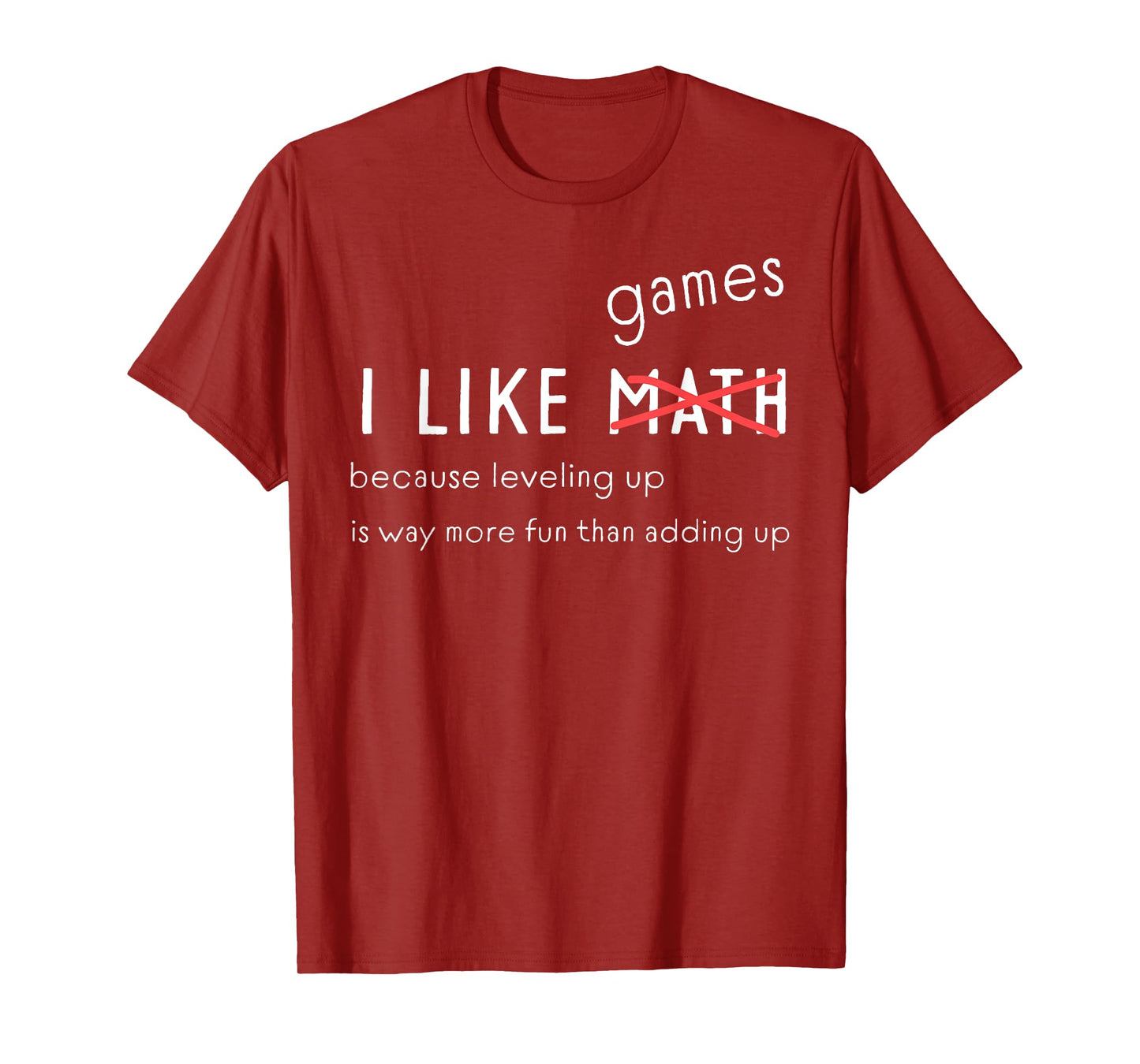 Funny I Like Video Games Not Math Gamer Humor Gaming Lovers T-Shirt