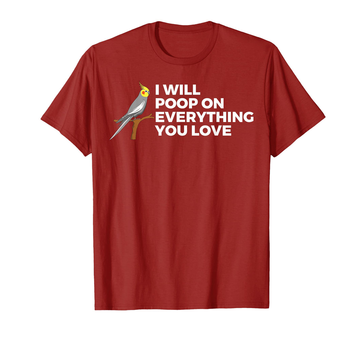 Cockatiel Art For Men Women Cockatoo Bird Cockatiel Lover T-Shirt