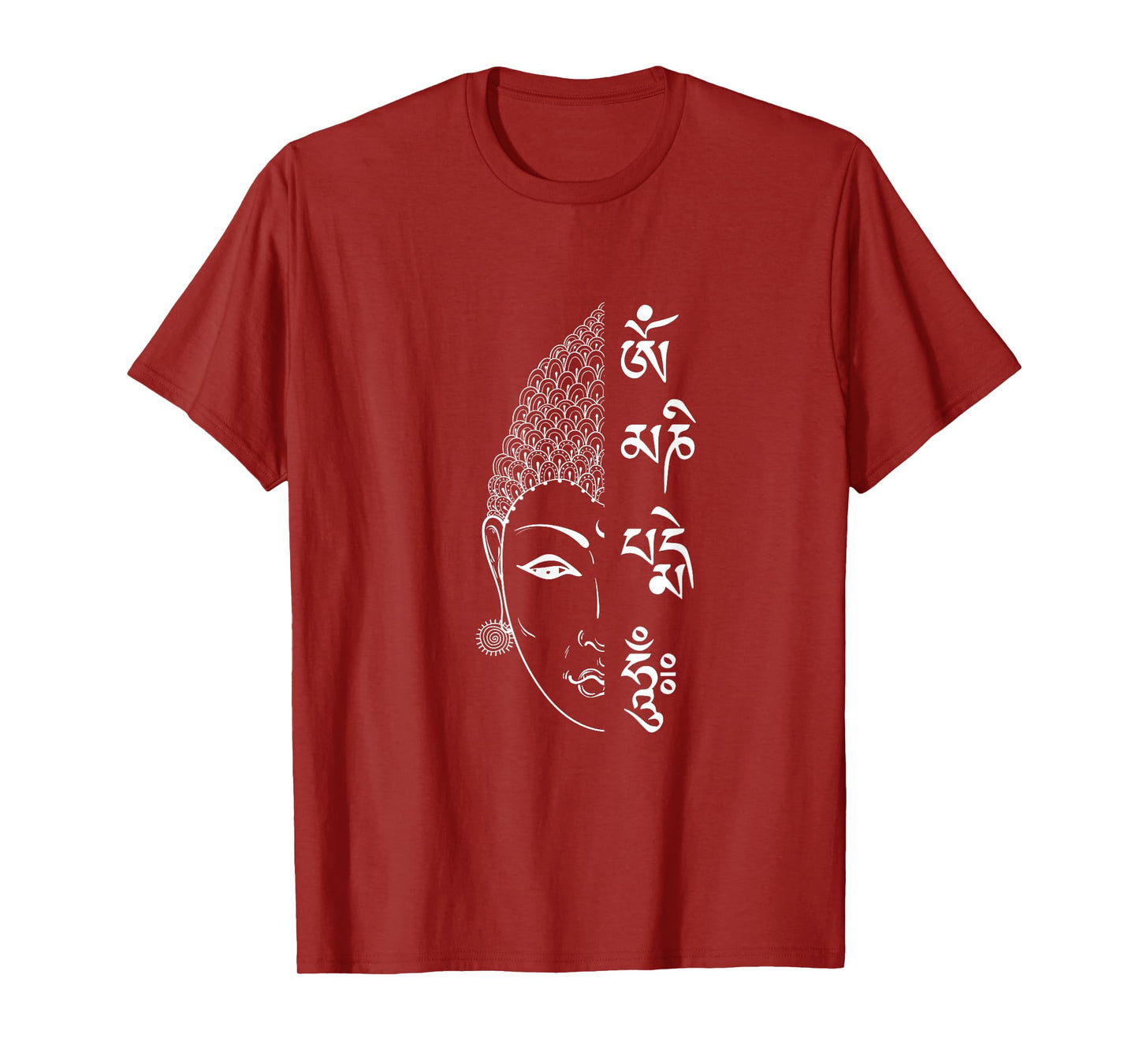 Buddha T-Shirt with Tibetan Mantra Om Mani Padme Hum T-Shirt