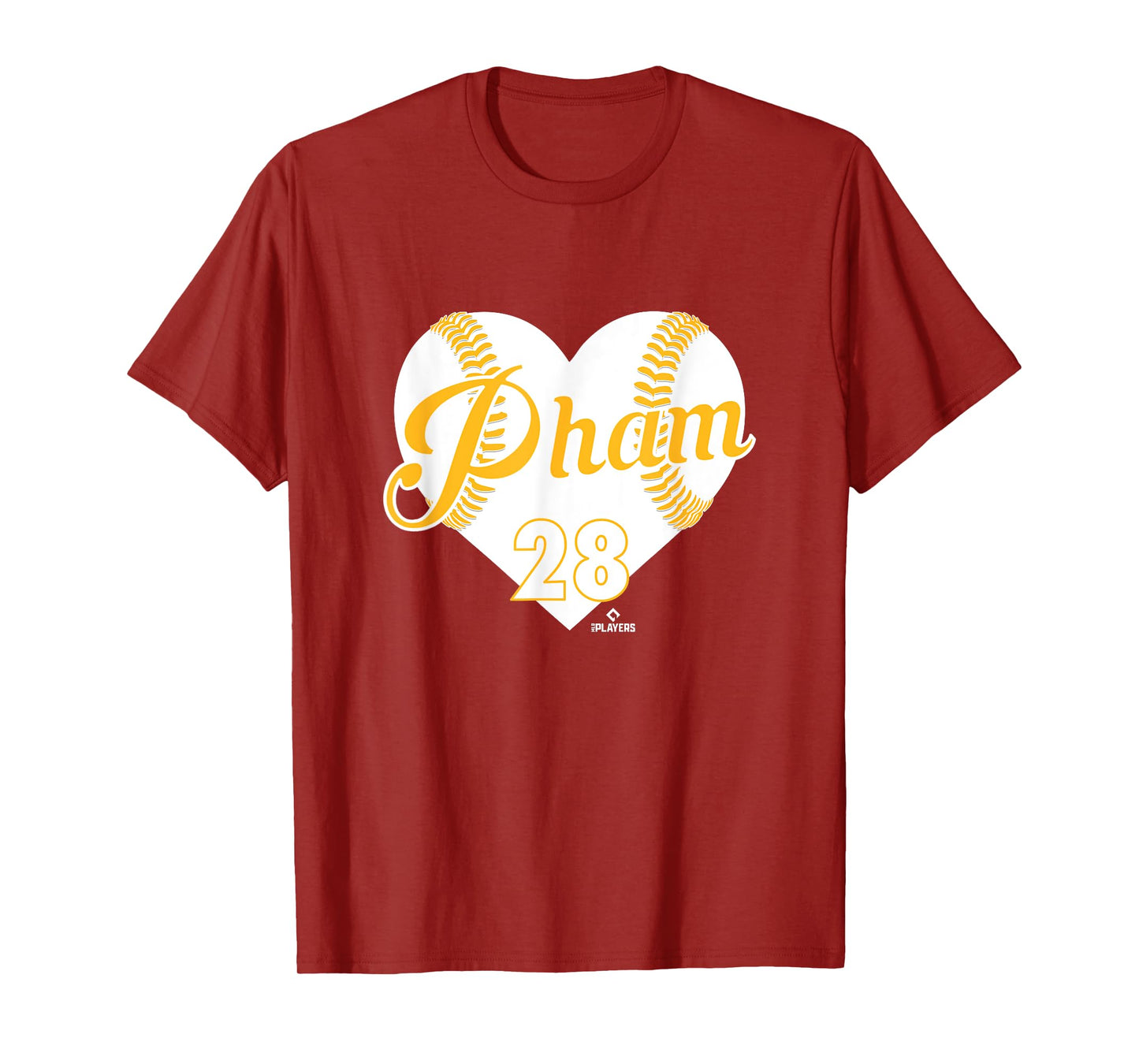 Baseball Heart Tommy Pham Pittsburgh Baseball MLBPA T-Shirt