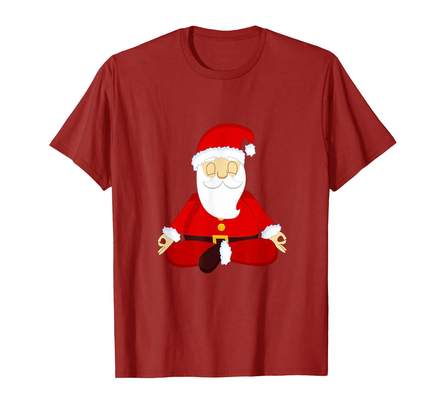 Funny Santa Claus Christmas Yoga Lotus Pose T-Shirt T-Shirt