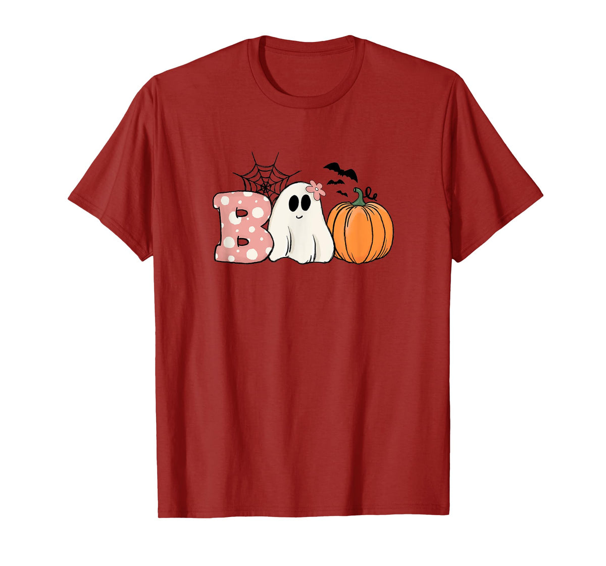 Pink Halloween Boo Hippie Ghost Pumpkin Cute Pastel Vibes T-Shirt