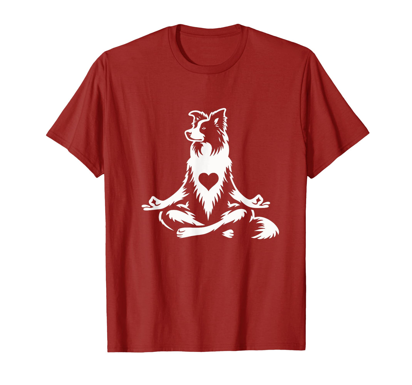 Funny Border Collie Yoga Pose Dog Graphic Design T-Shirt