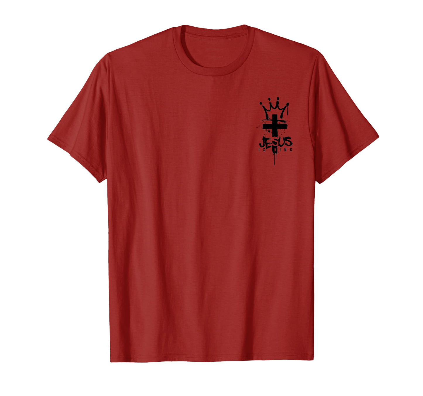 Jesus is King, Christian Cross - Front and Back T-Shirt