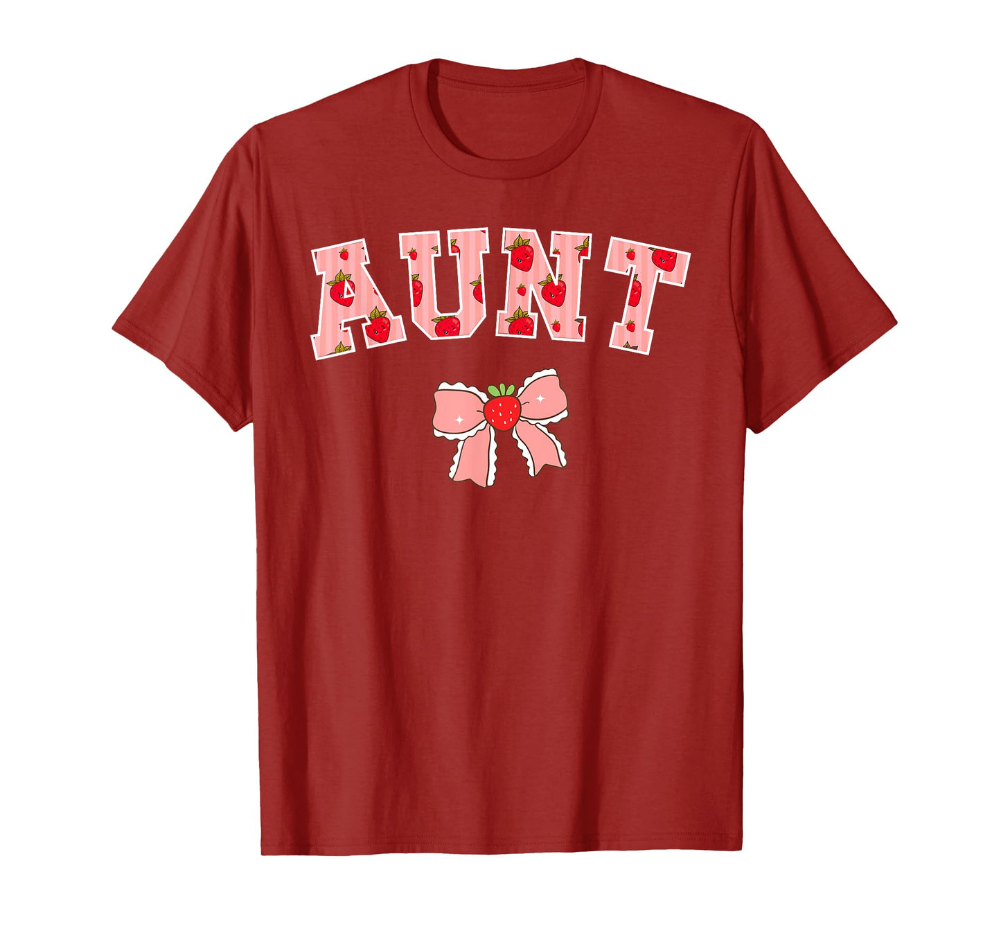 Aunt Strawberry First Birthday Party Funny Strawberry T-Shirt