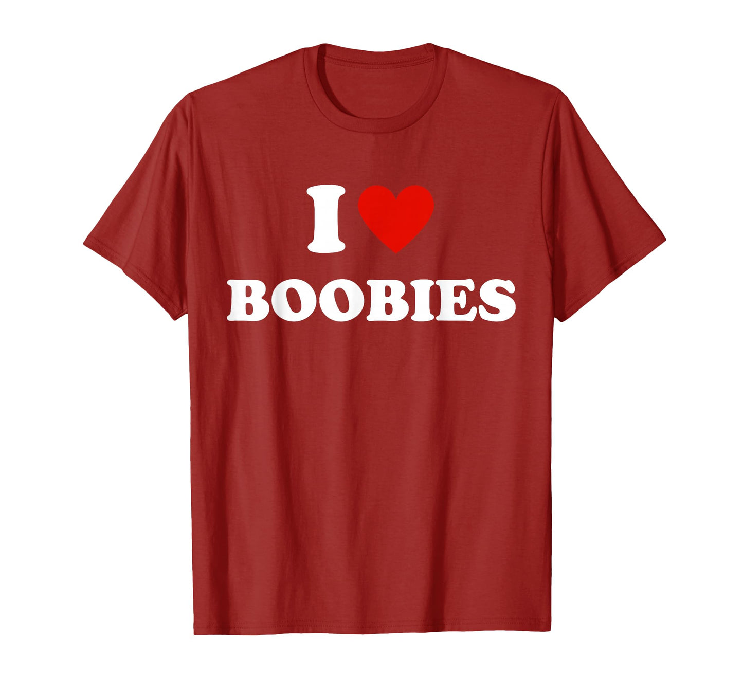 I Love Heart Boobies Funny I Red Hot Heart Boobies T-Shirt