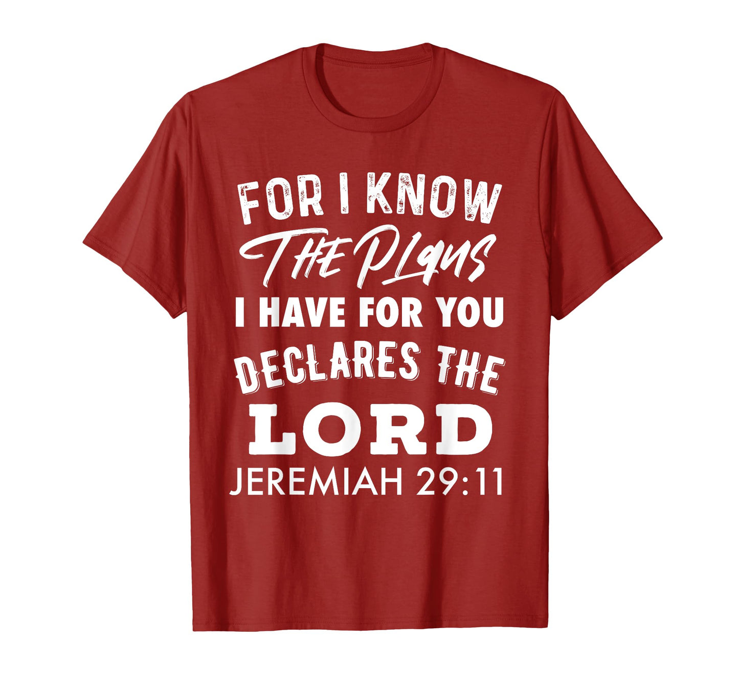Christian T-shirt For I Know The Plans I Have For You T-Shirt