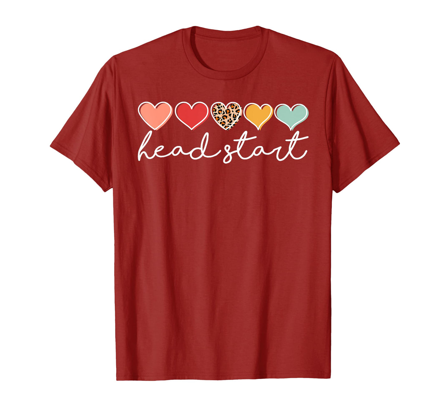 Back To School Head Start Heart Homeschool Headstart Teacher T-Shirt for Men Women Kids
