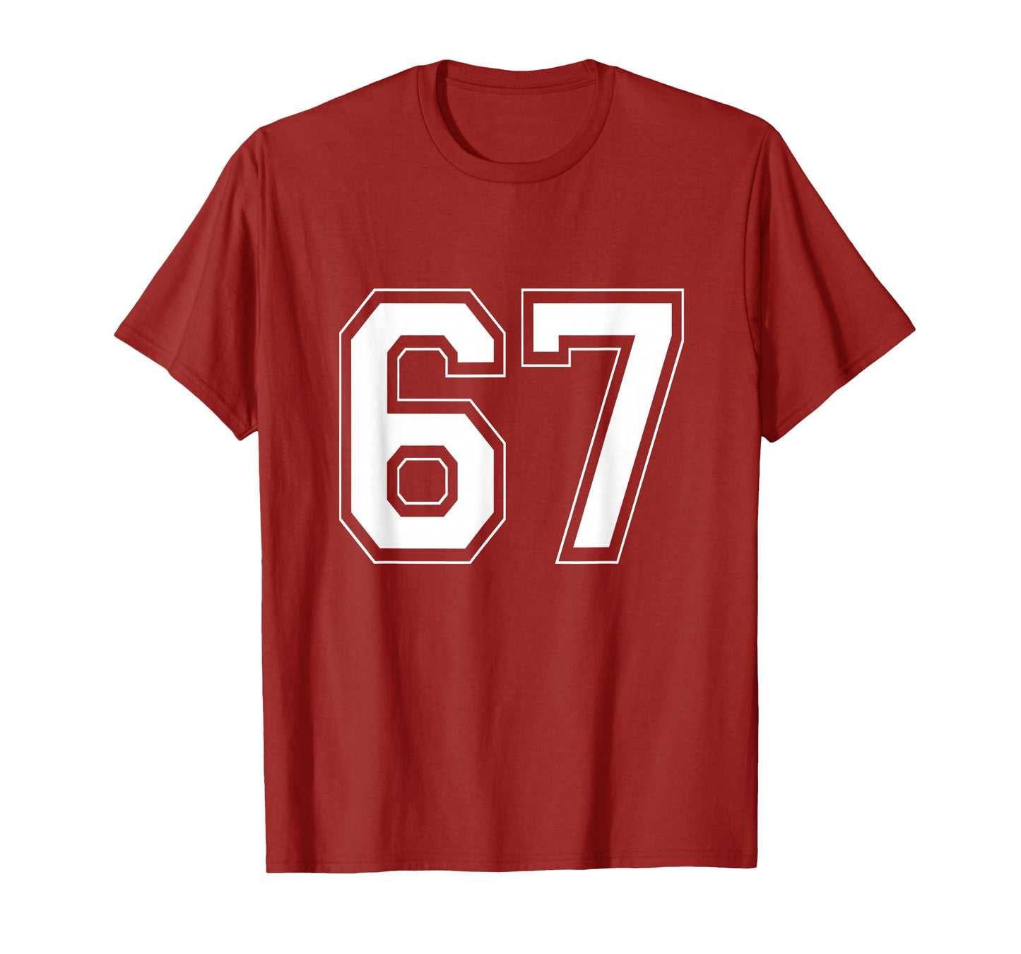 Number 6 7 Funny Meme Saying 6 7 Six Seven 6th 7th Birthday T-Shirt