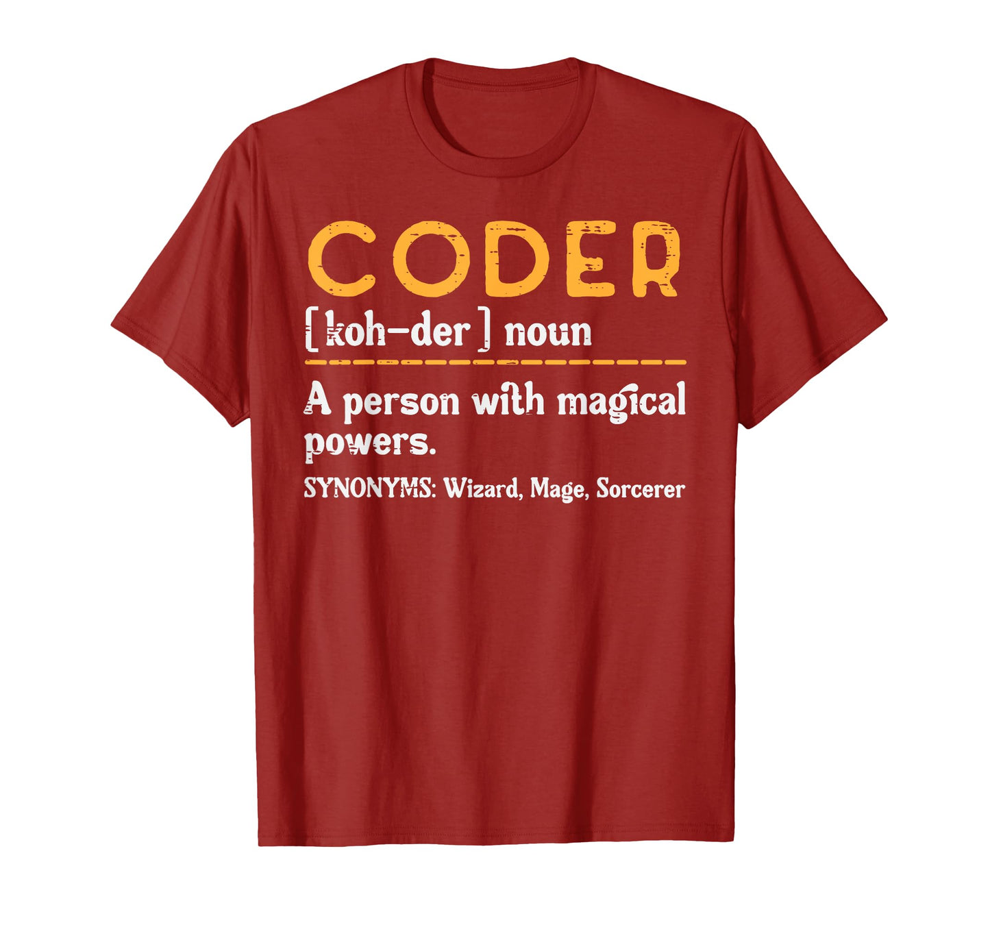 Coder Definiton IT Programmer Software Developer Men Women T-Shirt