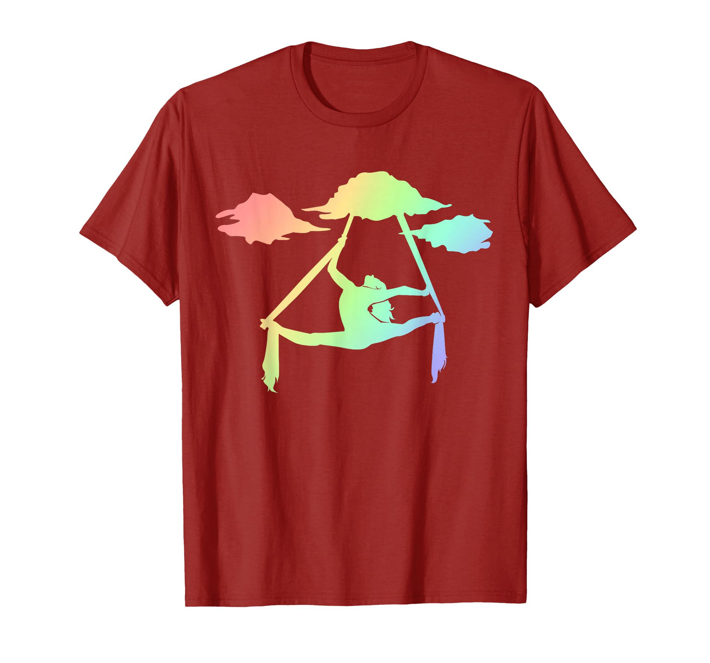 Aerial Silks Rainbow Tshirt Girls, Trapeze Artist Outfits T-Shirt
