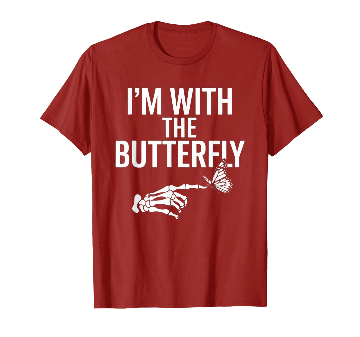 I'm With Butterfly Halloween Costume Couples Matching Gifts T-Shirt