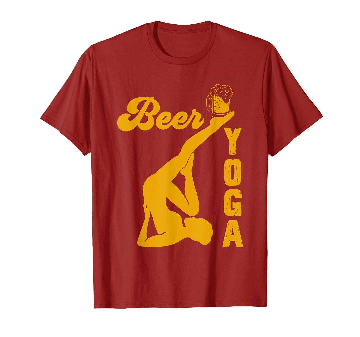 Yoga Outfit BEER YOGA Beer Drinker Funny Beer Yoga T-Shirt
