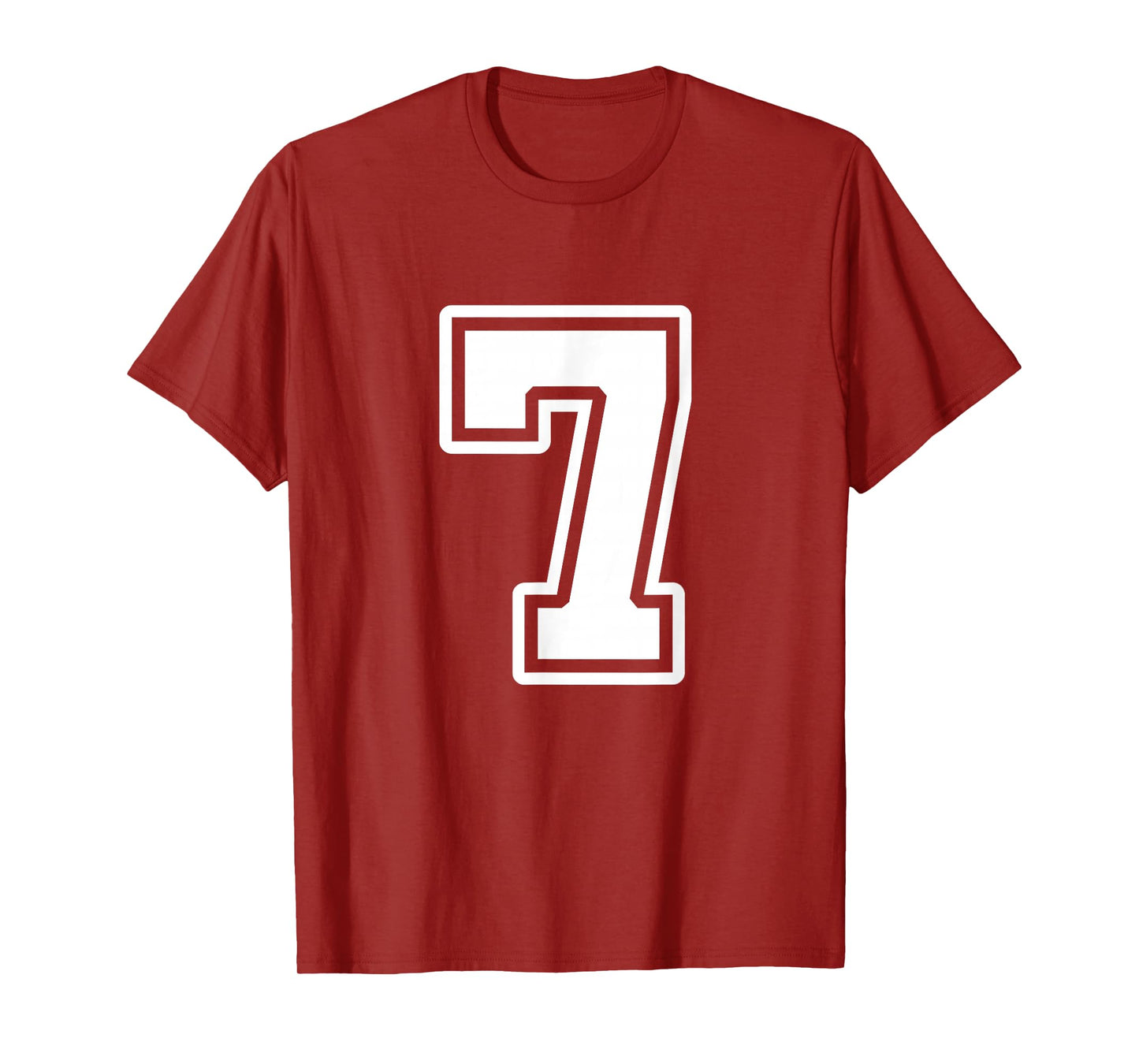 7th Birthday 7 Years Number 7 Uniform Sports Team Jersey T-Shirt