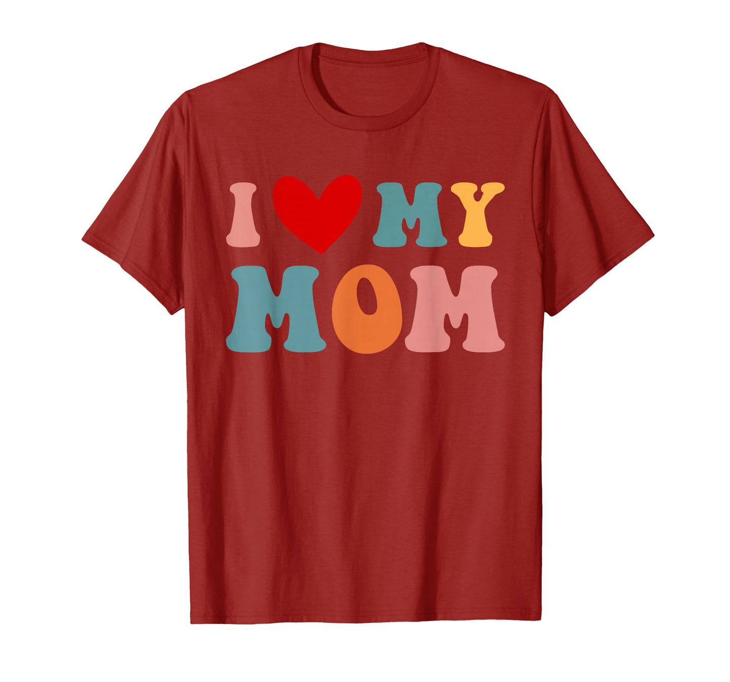 Retro I Love My Mom Best Mother in the World Mothers Day T-Shirt