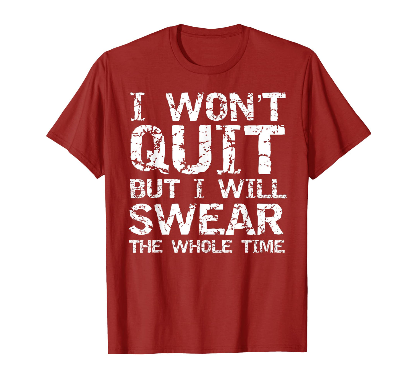 I Won't Quit but I Will Swear the Whole Time Shirt Funny Tee T-Shirt