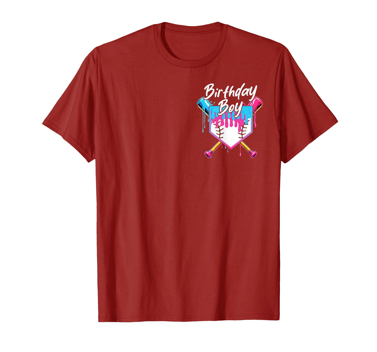 Baseball 7 Year Old Ice Cream Drip Boys 7th Birthday Sweet T-Shirt