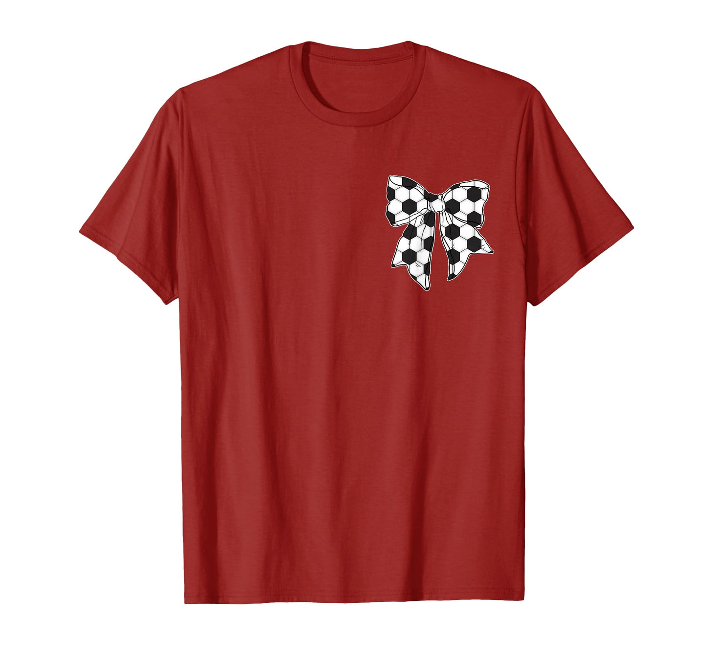 Soccer Bow Game Day Coquette Women Front and Back Print T-Shirt