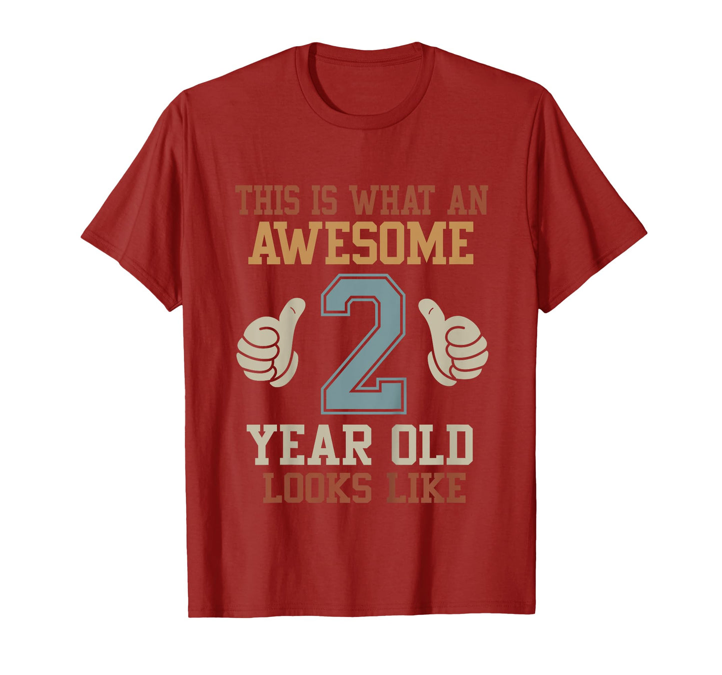 Kids This Is What an Awesome 2 Year Old Looks Like 2nd Birthday T-Shirt