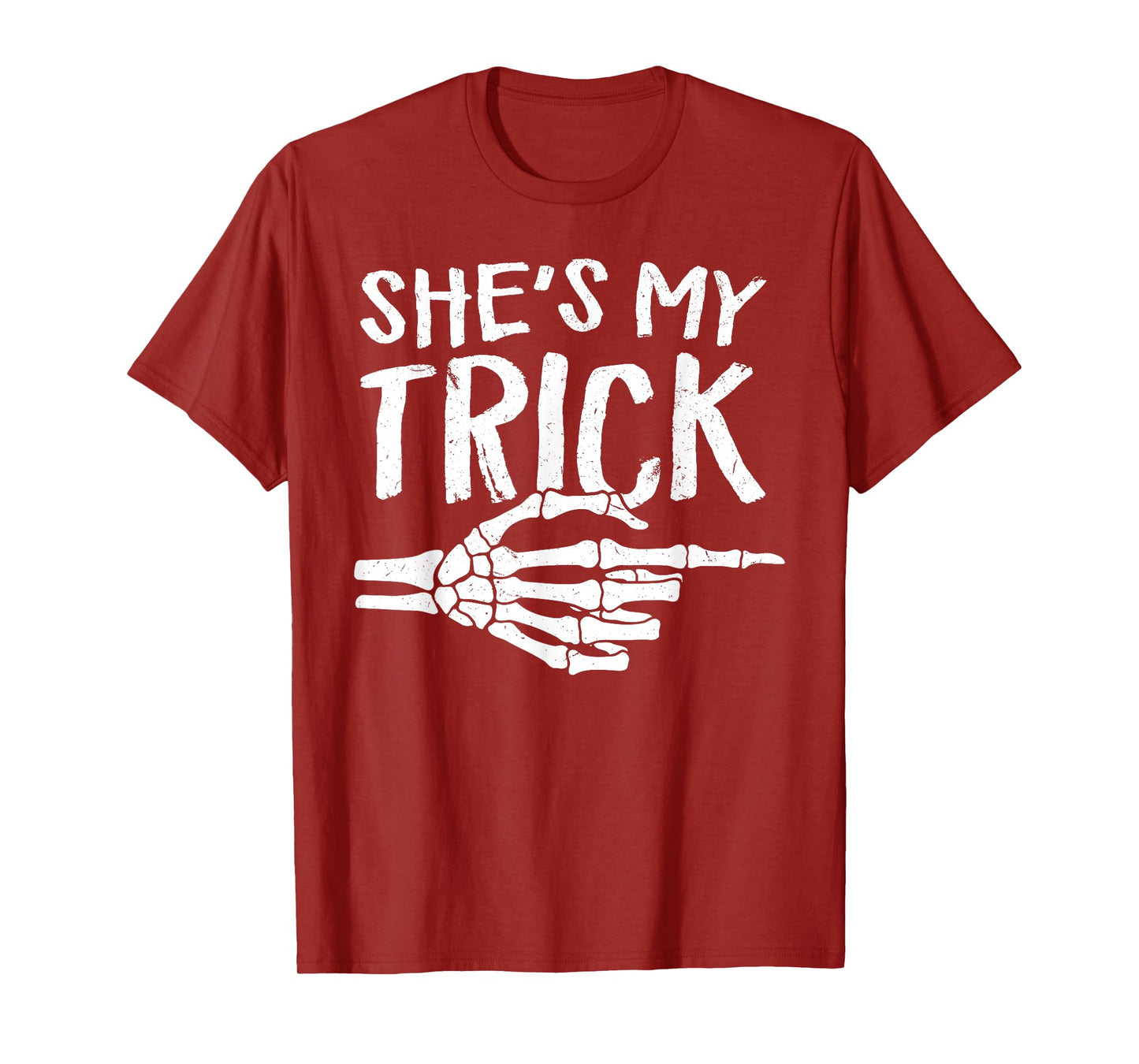 She's My Trick Matching Couple Halloween Costume Boyfriend T-Shirt