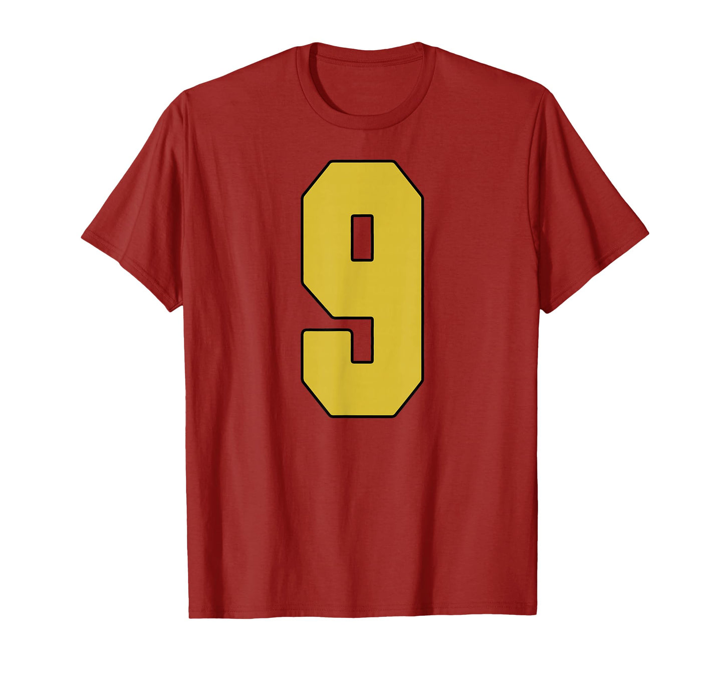 Old Gold Black Number 9 Jersey Player Uniform #9 T-Shirt