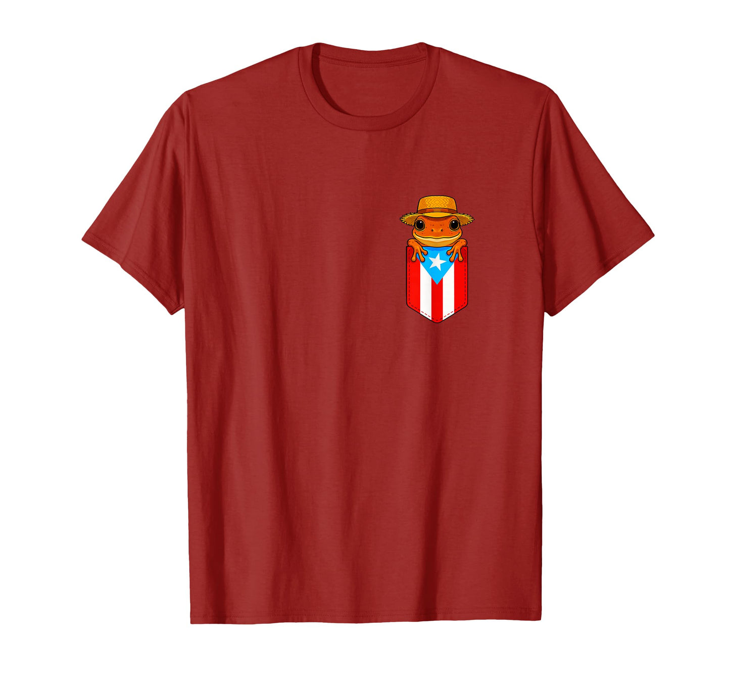 Jibaro Coqui Frog Puerto Rico Flag Buricua Pocket Borinquen T-Shirt