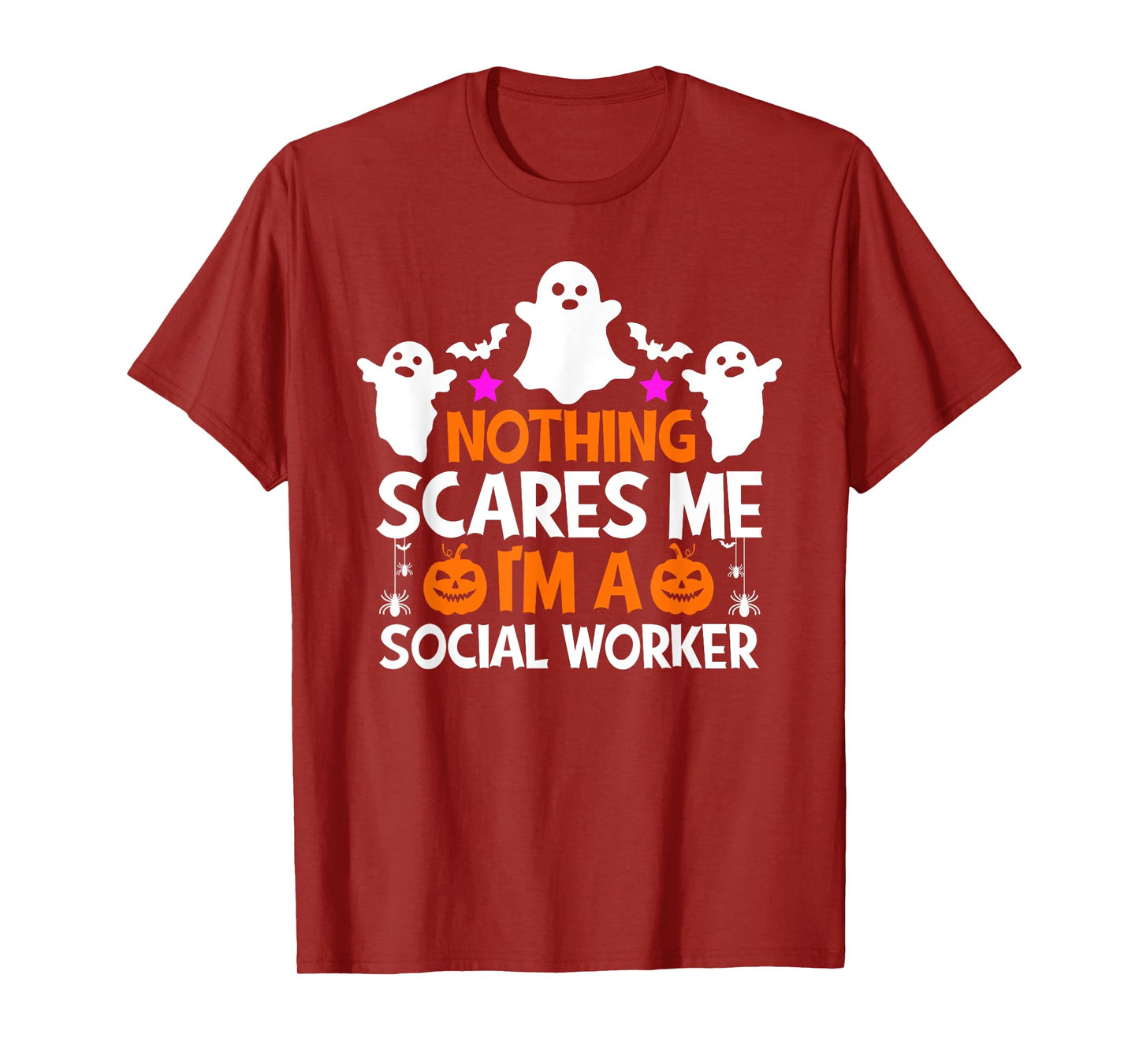 Nothing Scares Me I'm A Social Worker Funny Halloween T-Shirt