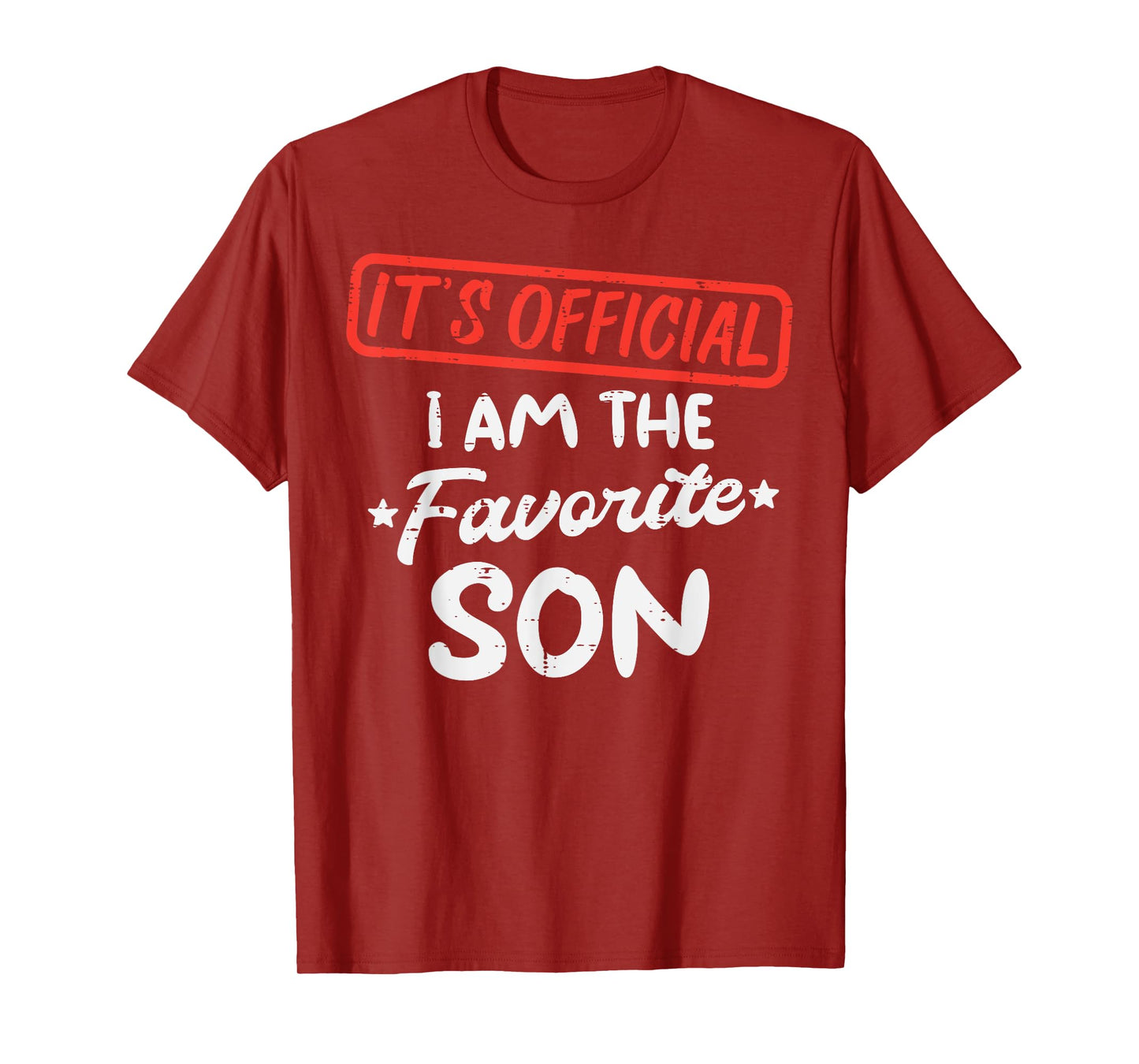 Official Favorite Son Funny Family Men Boys Kids Youth Teen T-Shirt