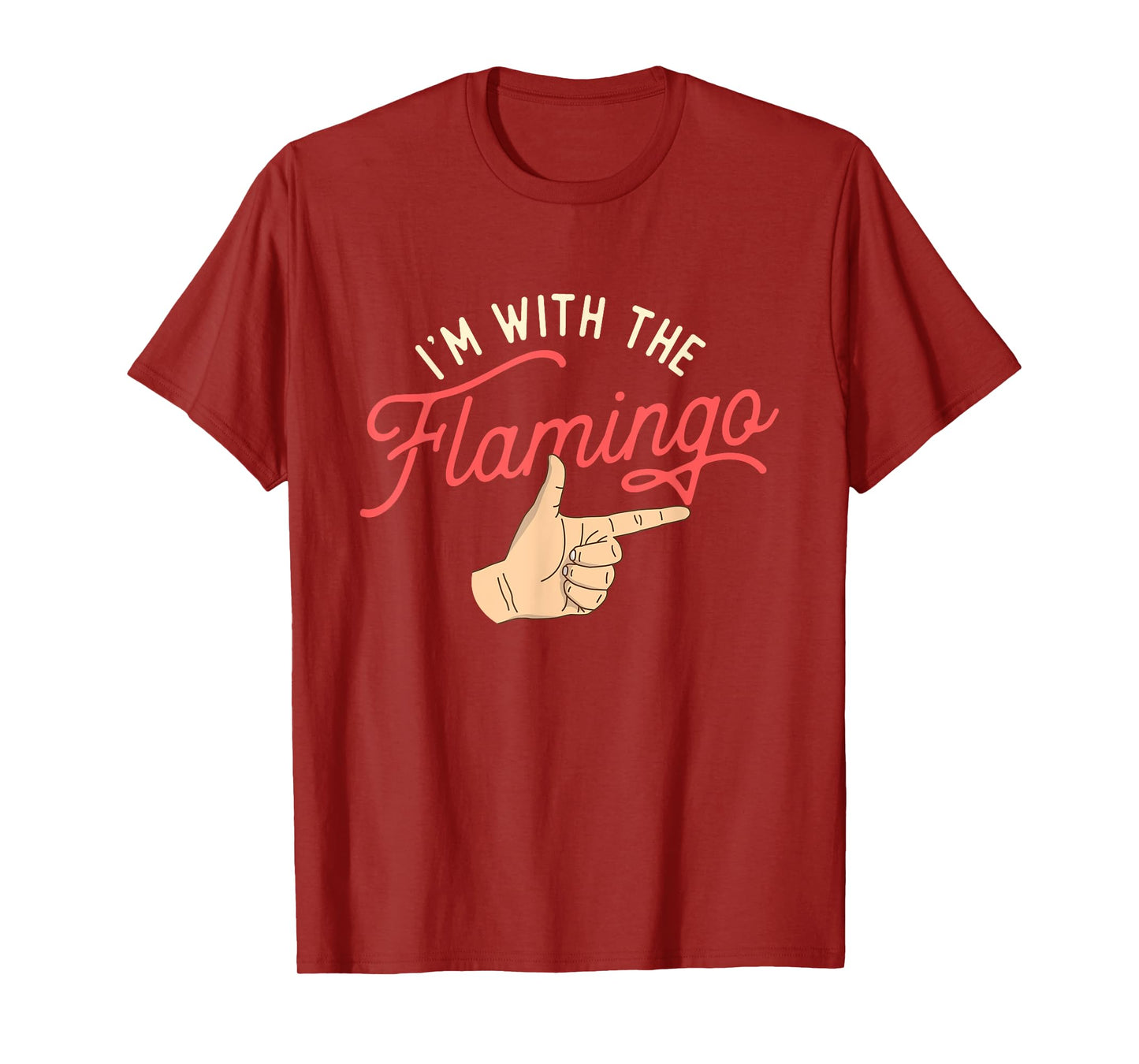 I'm With The Flamingo - Cute Flamingo Husband Wife Partner T-Shirt