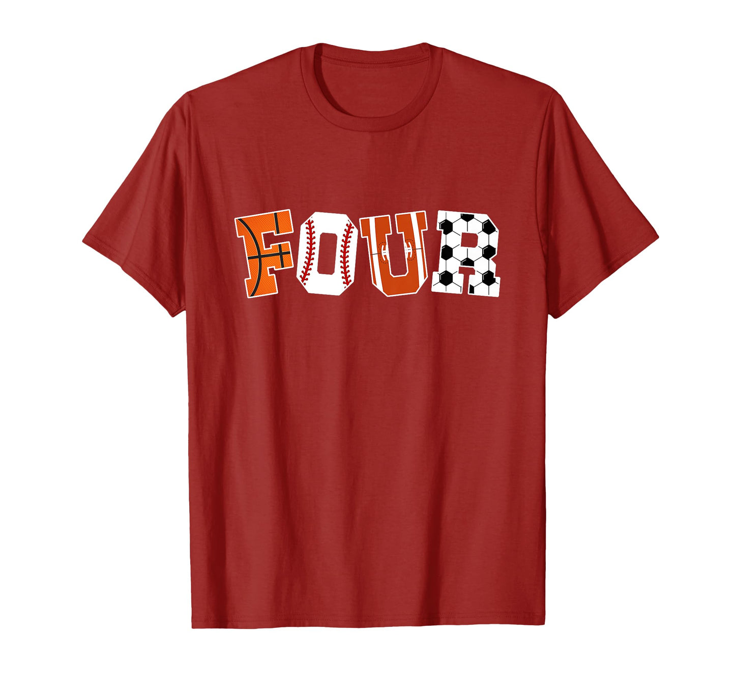 Kids 4th Birthday Sports Birthday Party 4 Year Old Boy T-Shirt