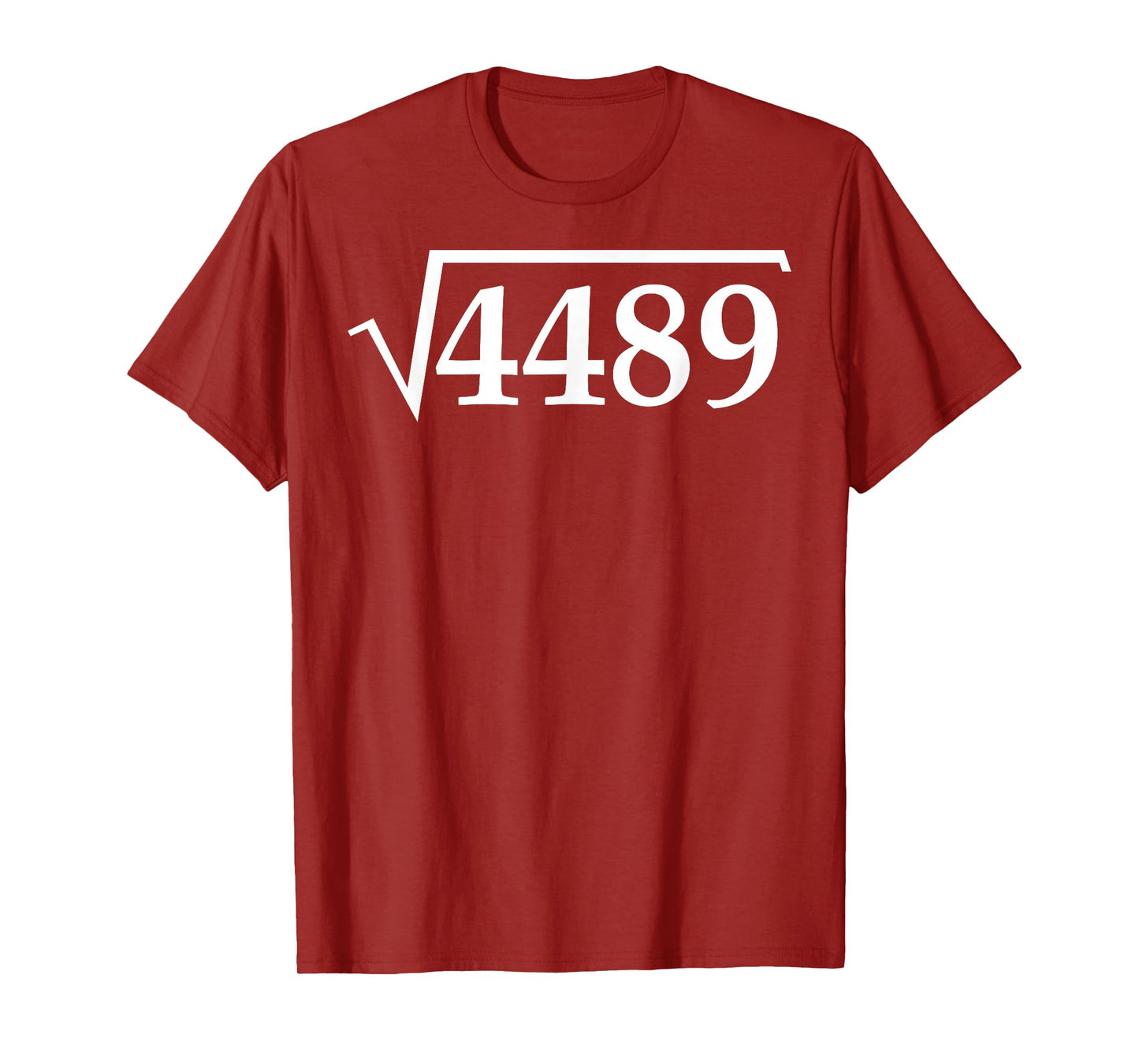 Funny 67 Meme Brainrot Square Root 4489 Slang Math Teacher T-Shirt