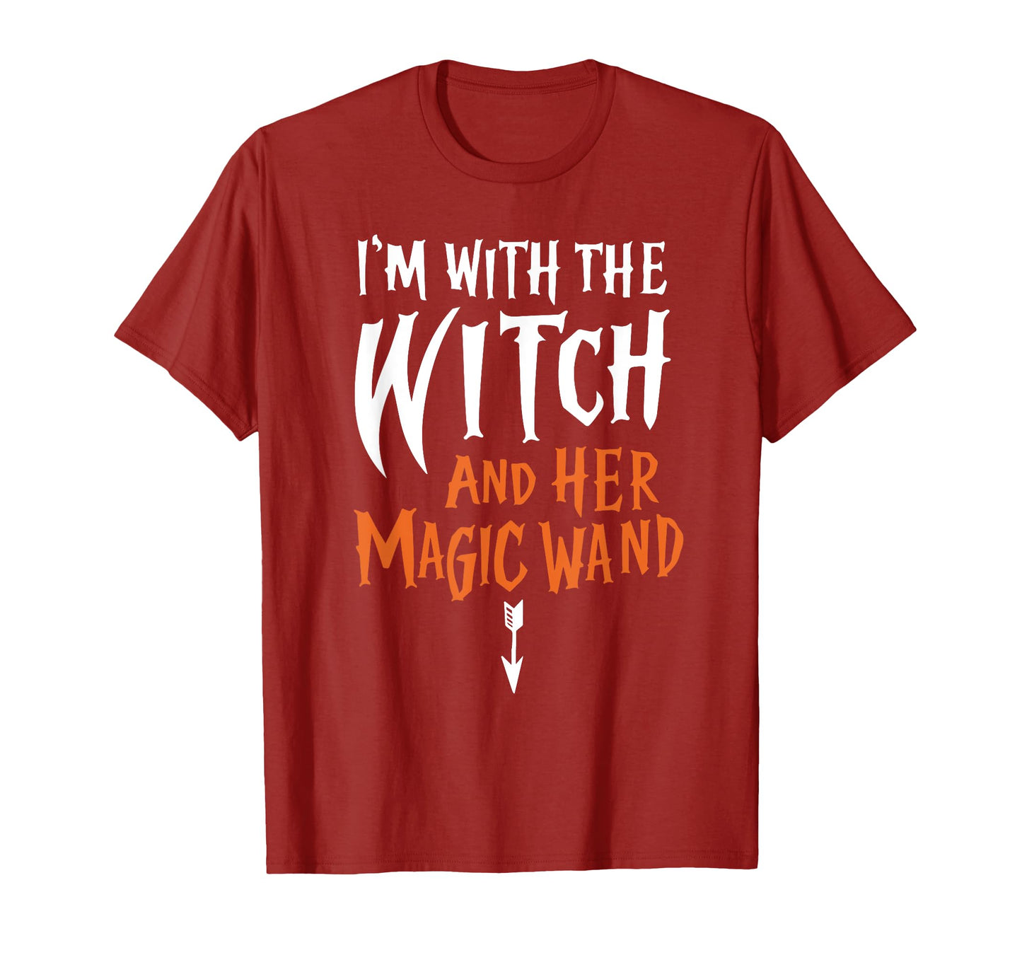I'm With The Witch and her Magic Wand Mens Adult T-Shirt