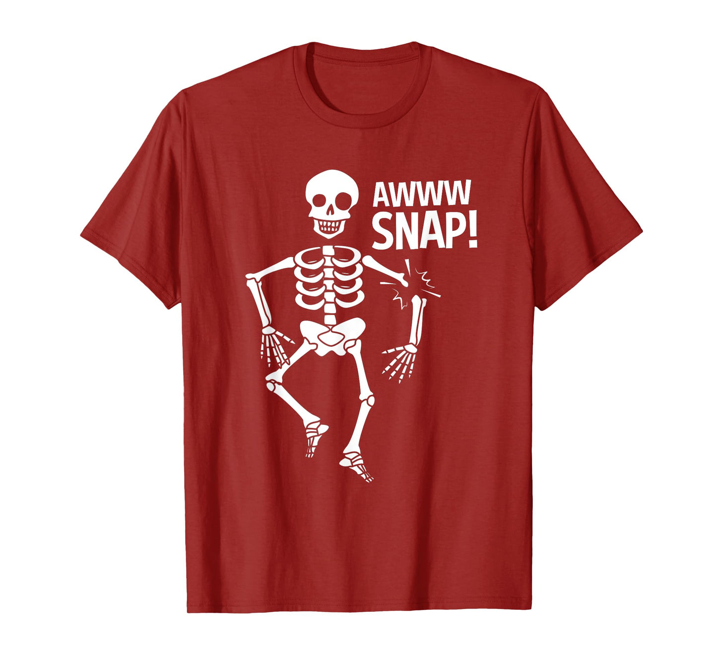 Broken Arm Halloween Aww Snap Skeleton T-Shirt