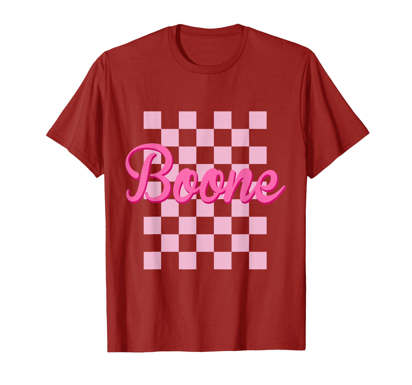 Boone Checkered First Name-d Boy Girl Birth-Day T-Shirt