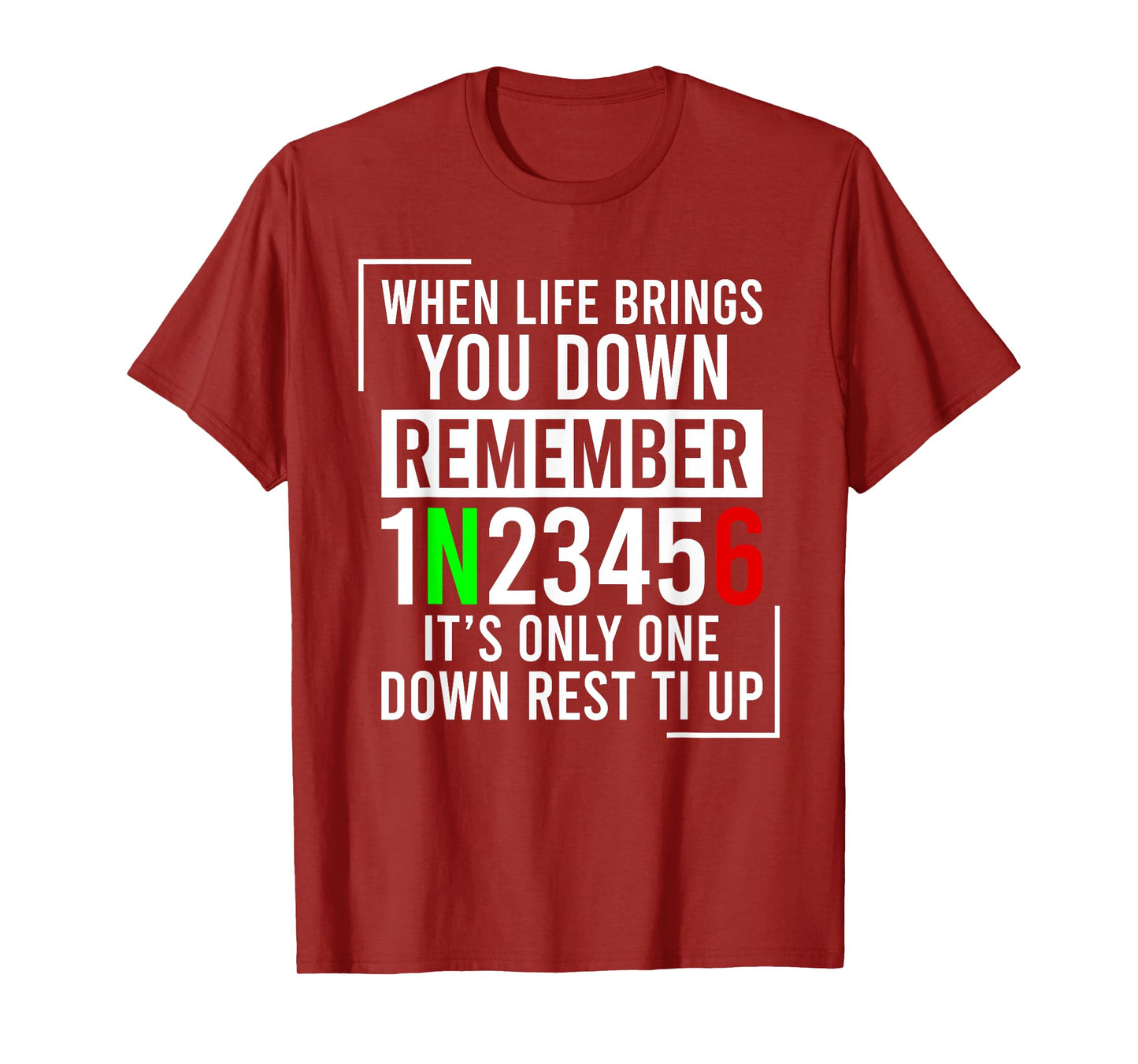 1N23456 Motorcycle Gear Shift Motorcyclist T-Shirt