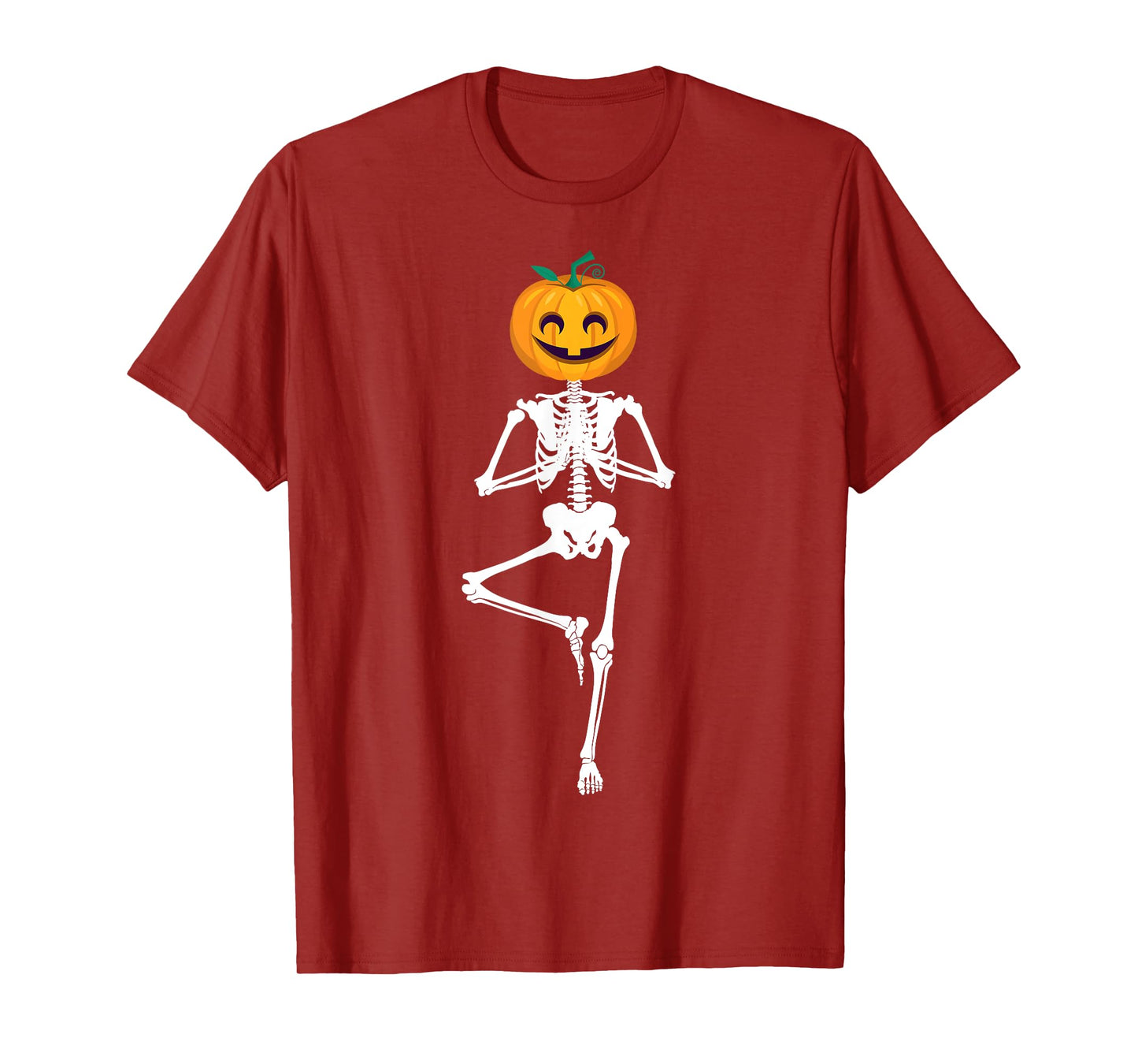 Halloween Pumpkin skeleton Yoga Zen Meditation Gift idea T-Shirt