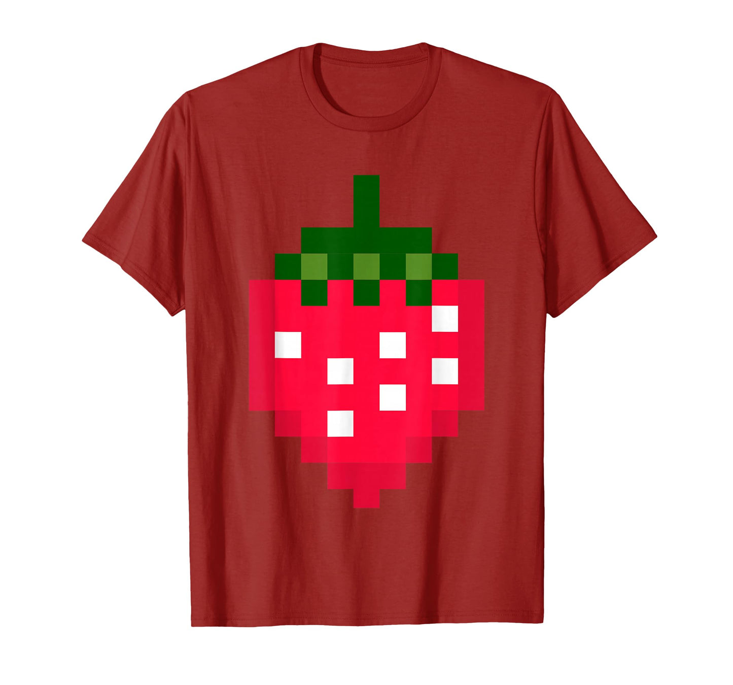 Pixel Strawberry 80s Video Game Halloween Costume Easy Group T-Shirt
