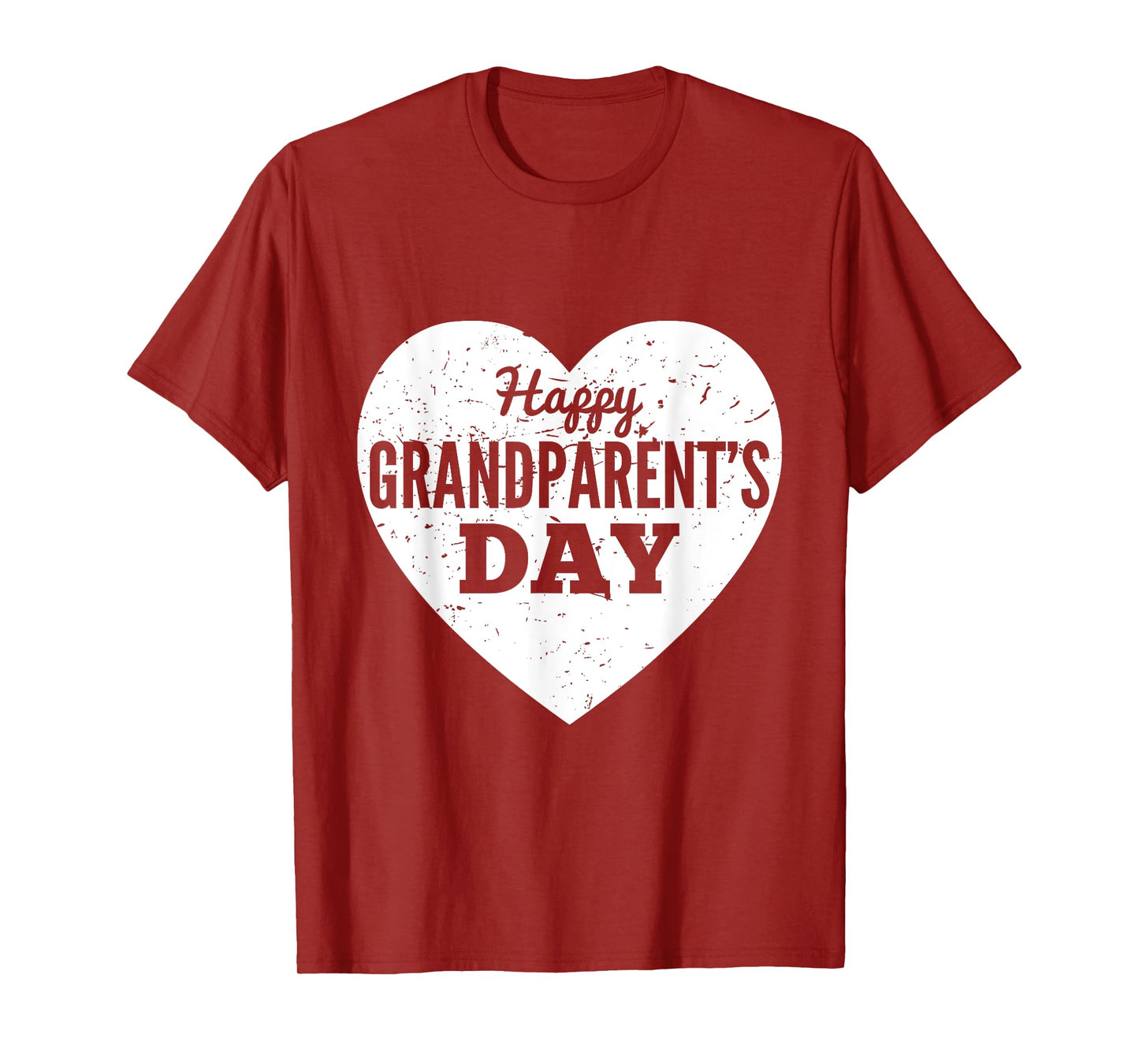 Heart Happy Grand Parents Day Grandma Grandpa T-Shirt