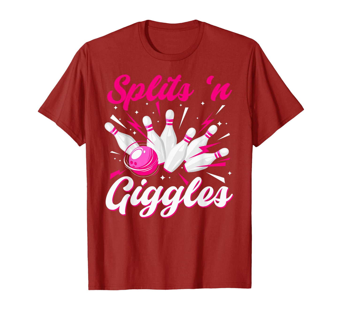 Funny Splits 'n Giggles Bowling Team Cute Bowler Women Girls T-Shirt