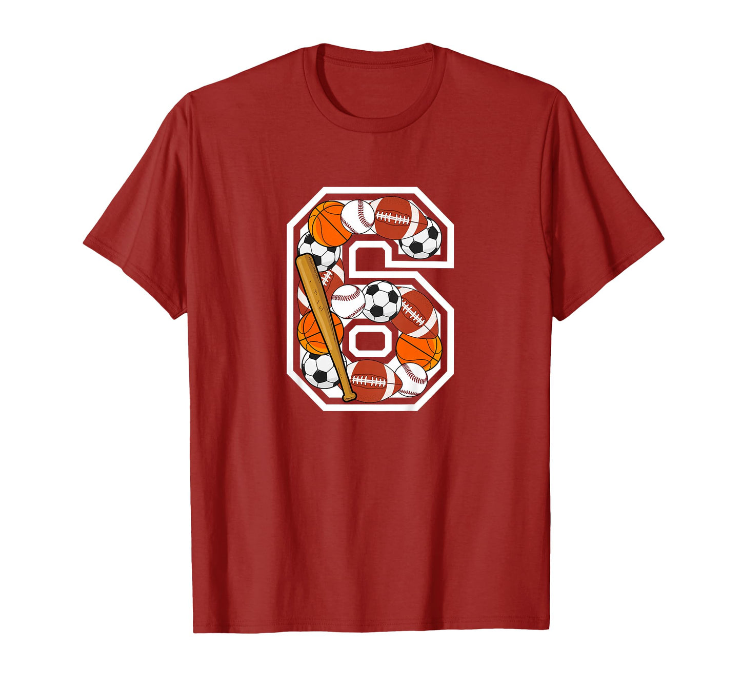 Kids 6th Birthday Sports Birthday Party 6 Year Old Boy T-Shirt