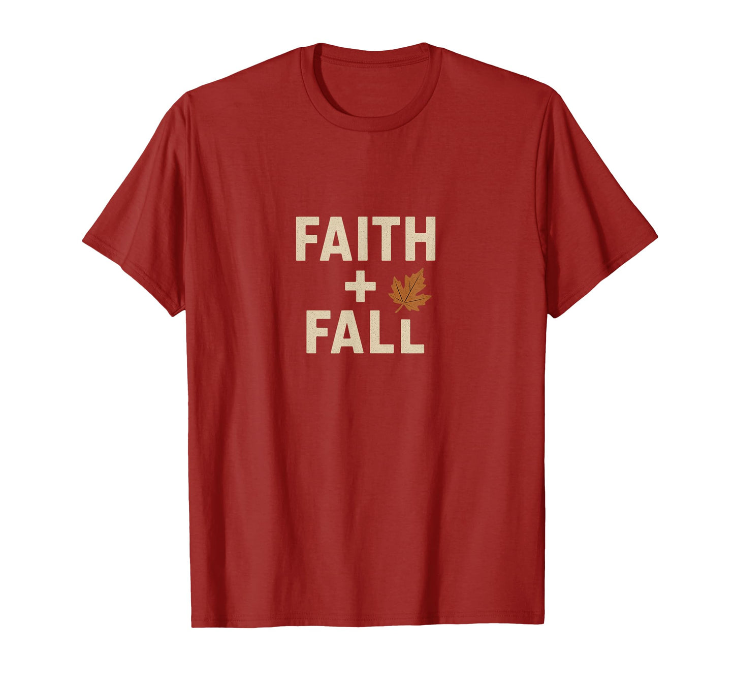 Faith + Fall Christian Autumn Leaf Graphic Inspirational T-Shirt