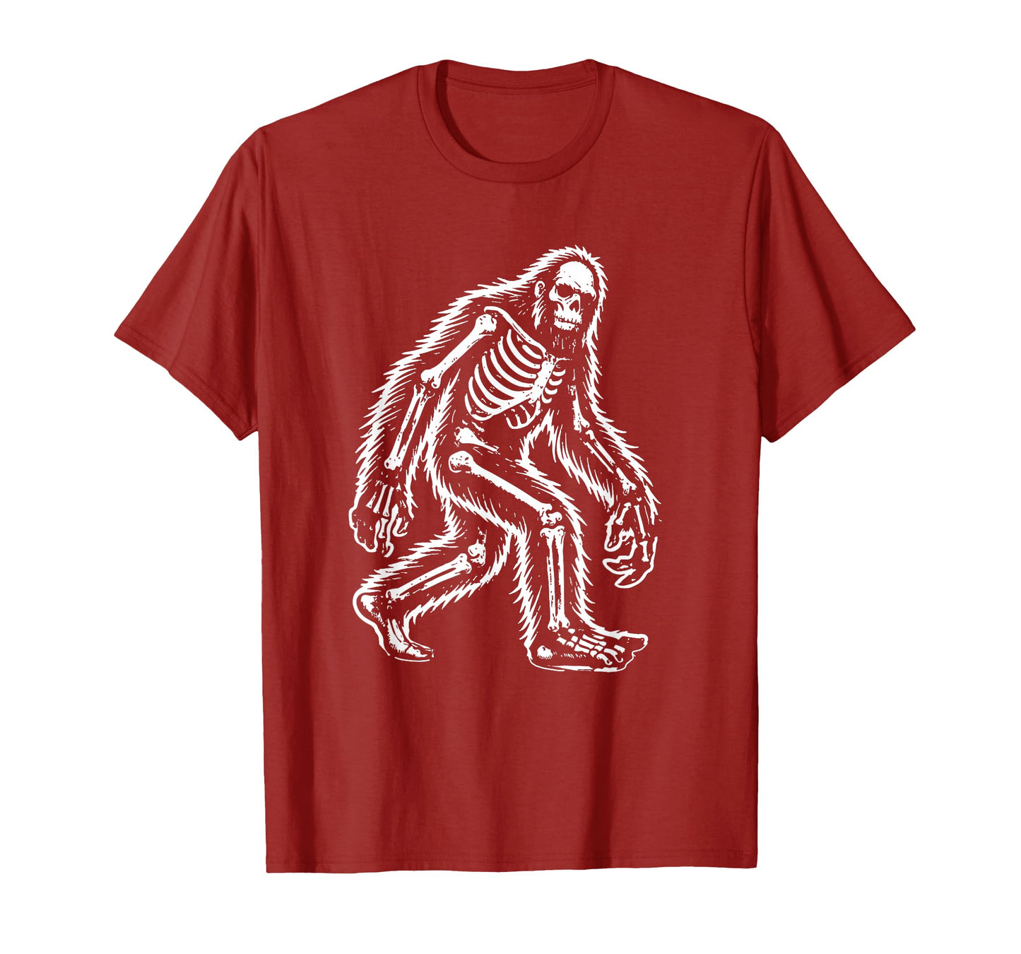 Funny Bigfoot Sasquatch Halloween skeleton men kids T-Shirt